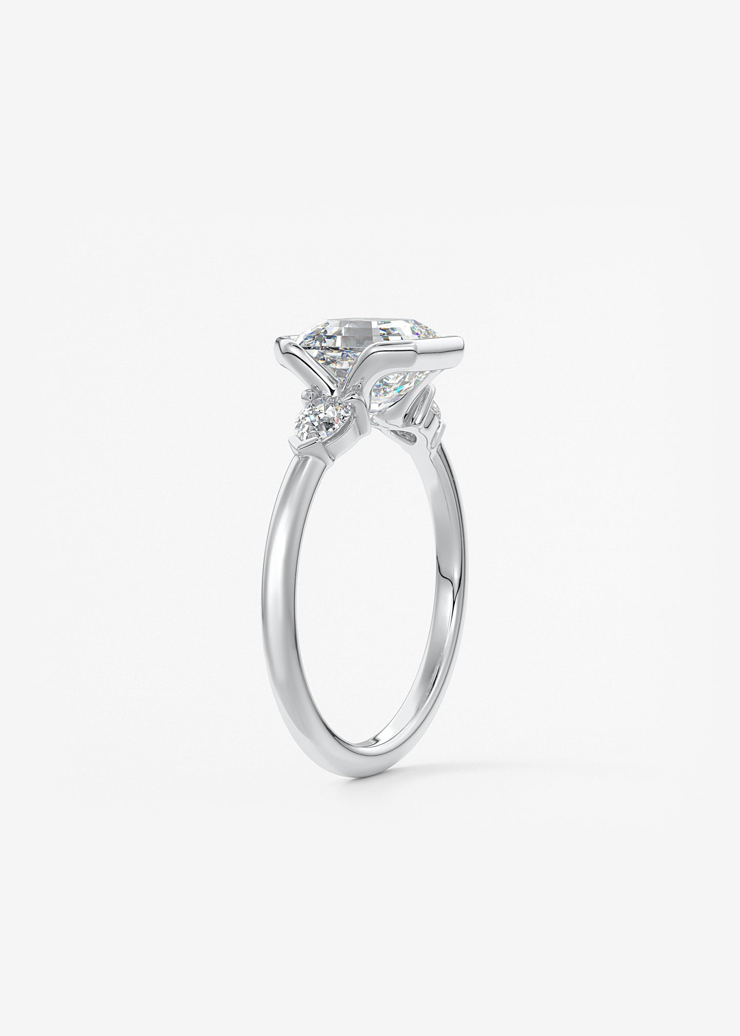Oval Solitaire With Raised Basket Gallery Lab Grown Diamond Engagement Ring