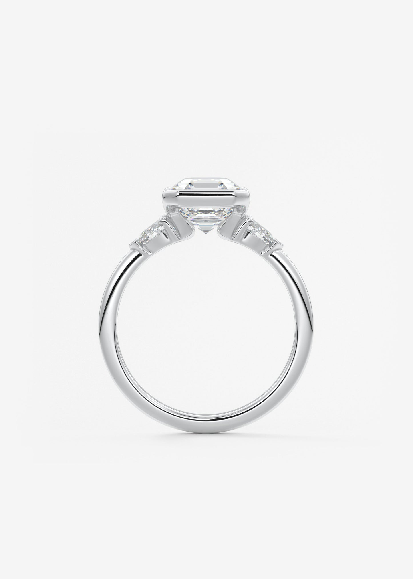 Oval Solitaire With Raised Basket Gallery Lab Grown Diamond Engagement Ring