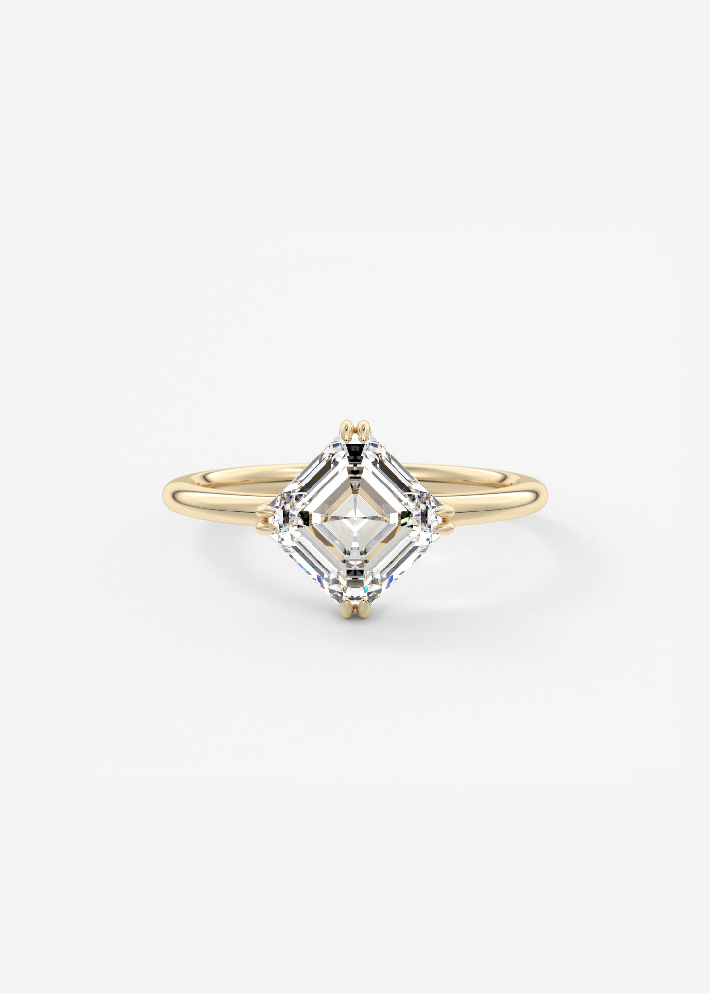 Oval Solitaire With Raised Basket Gallery Lab Grown Diamond Engagement Ring