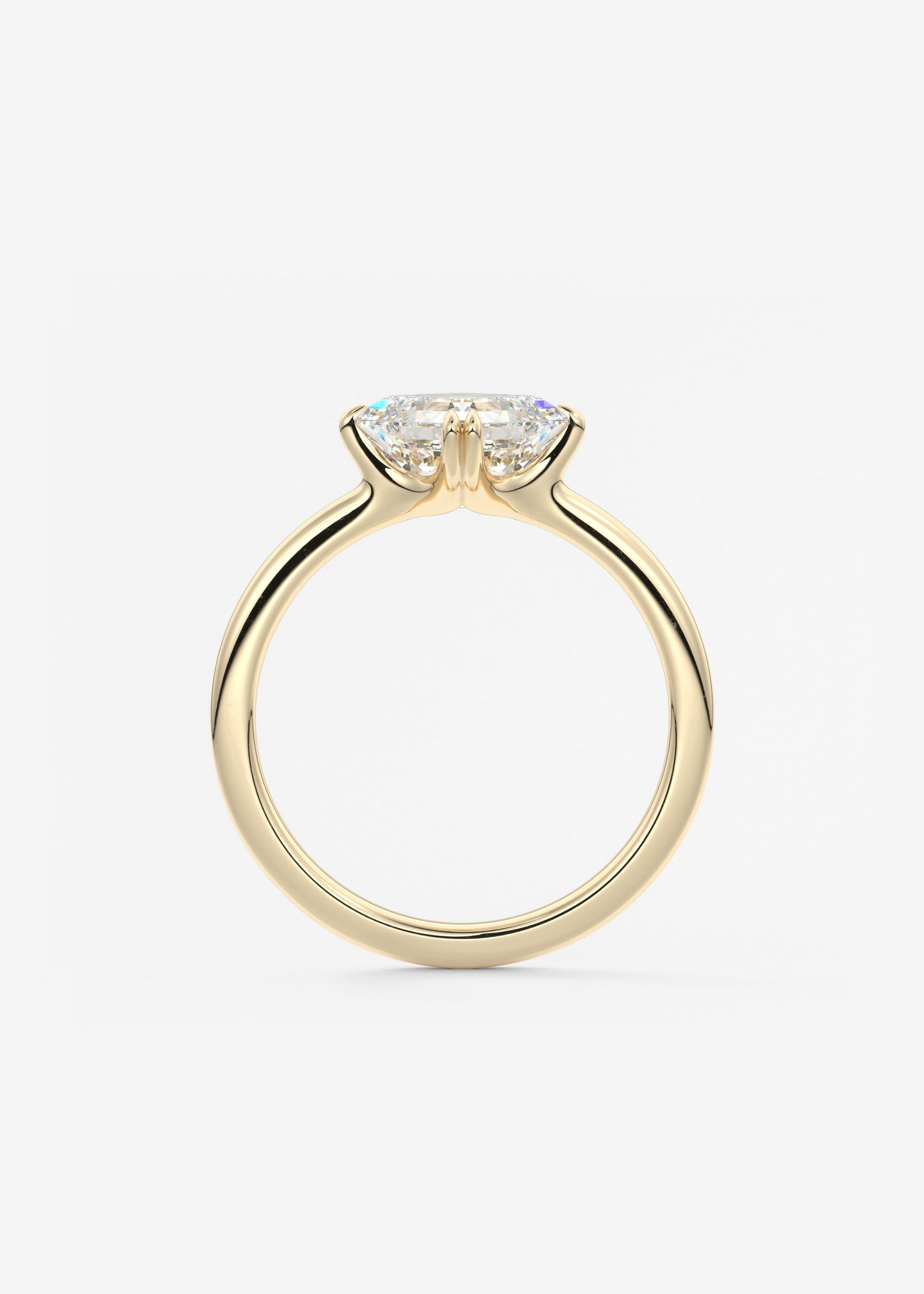 Oval Solitaire With Raised Basket Gallery Lab Grown Diamond Engagement Ring