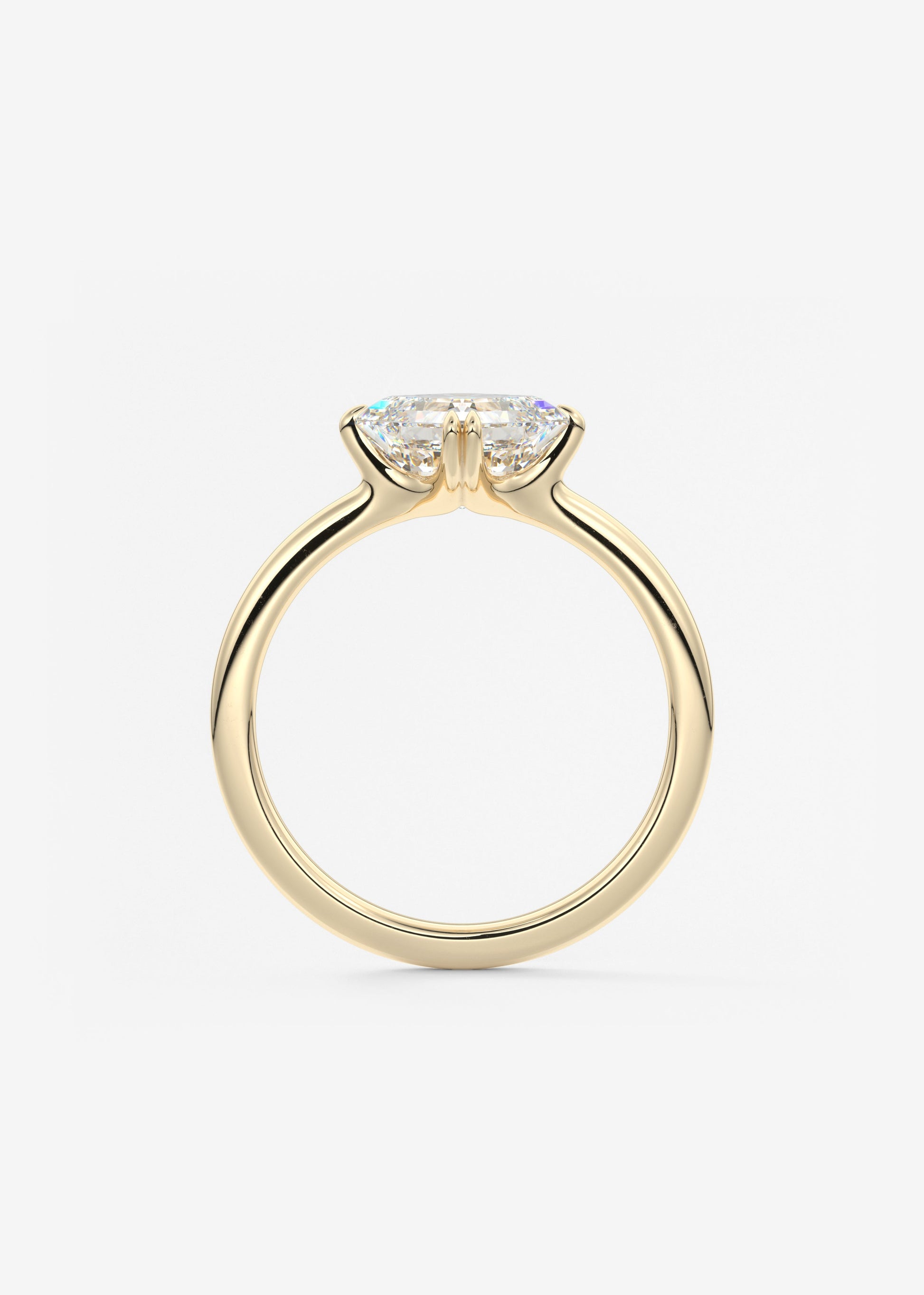 Oval Solitaire With Raised Basket Gallery Lab Grown Diamond Engagement Ring