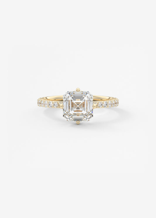 Oval Solitaire With Raised Basket Gallery Lab Grown Diamond Engagement Ring
