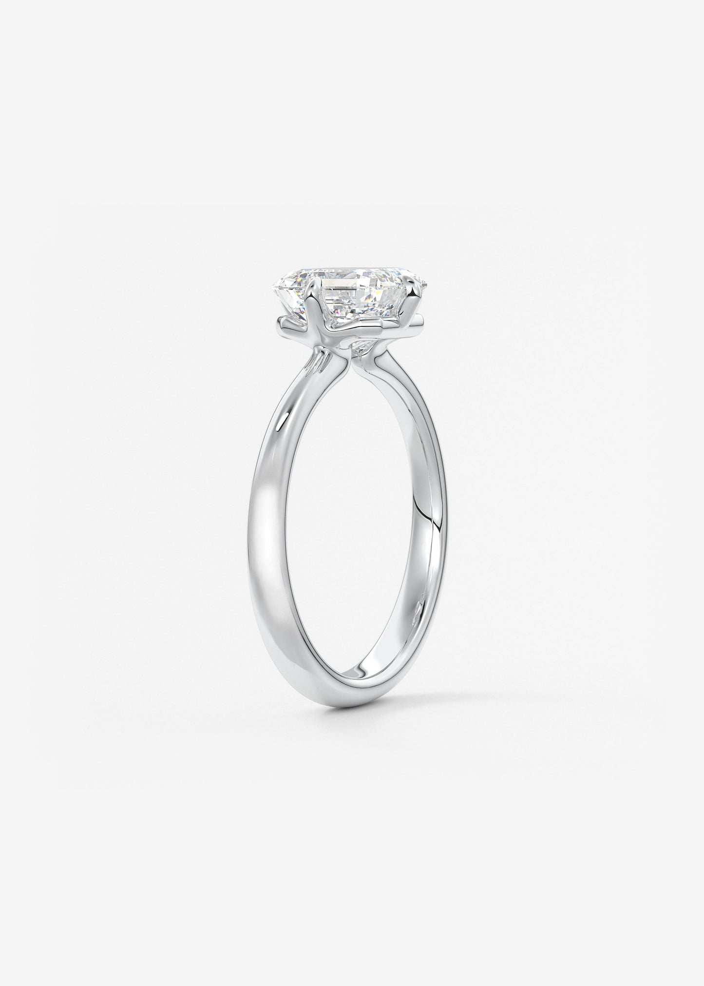 Oval Solitaire With Raised Basket Gallery Lab Grown Diamond Engagement Ring