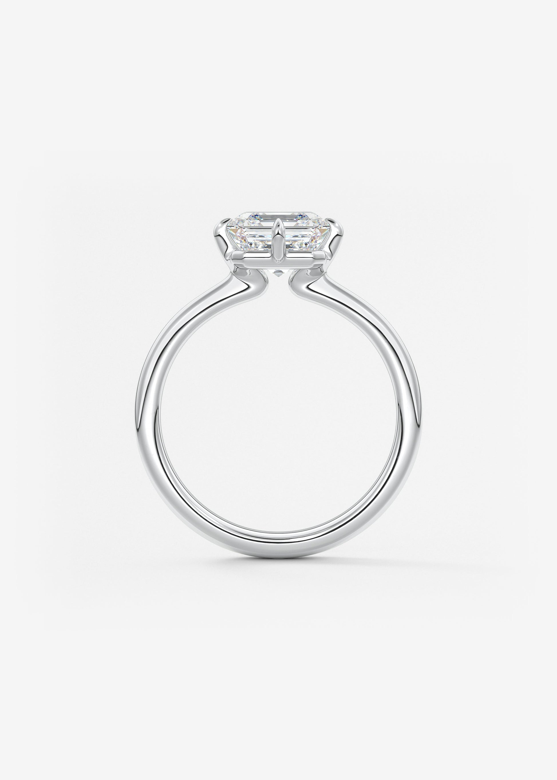 Oval Solitaire With Raised Basket Gallery Lab Grown Diamond Engagement Ring