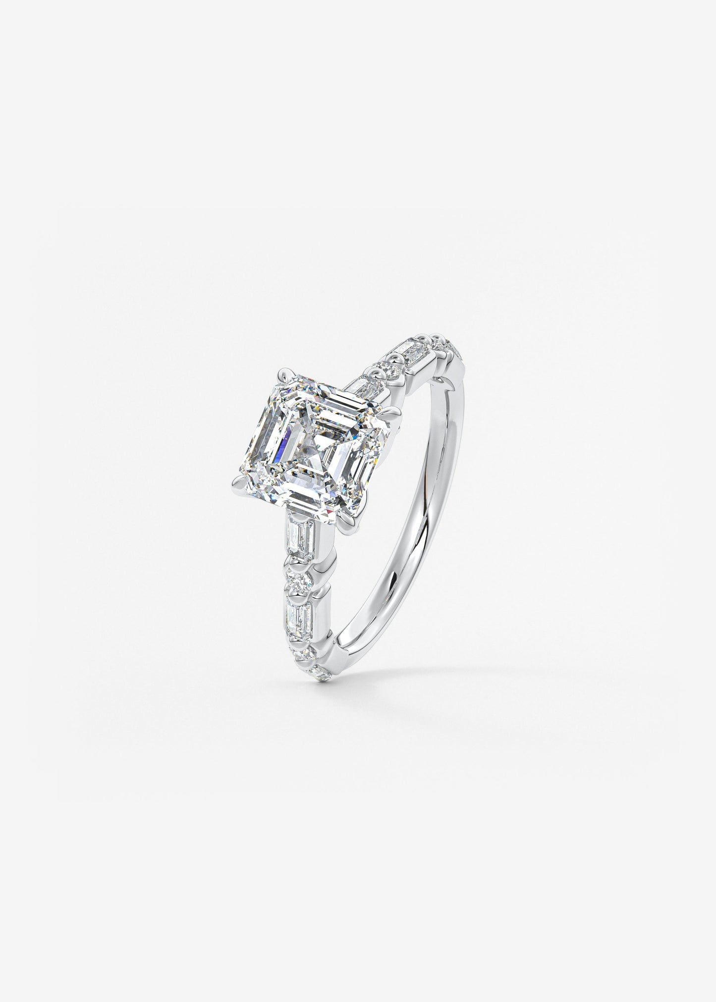 Oval Solitaire With Raised Basket Gallery Lab Grown Diamond Engagement Ring