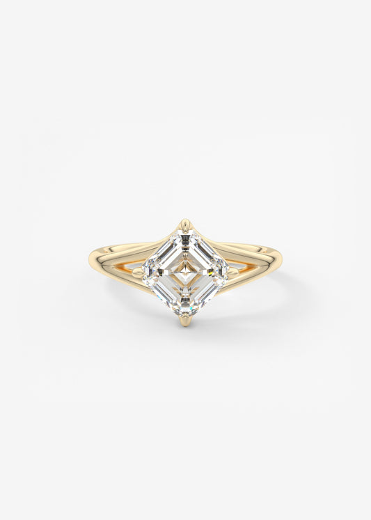 Oval Solitaire With Raised Basket Gallery Lab Grown Diamond Engagement Ring