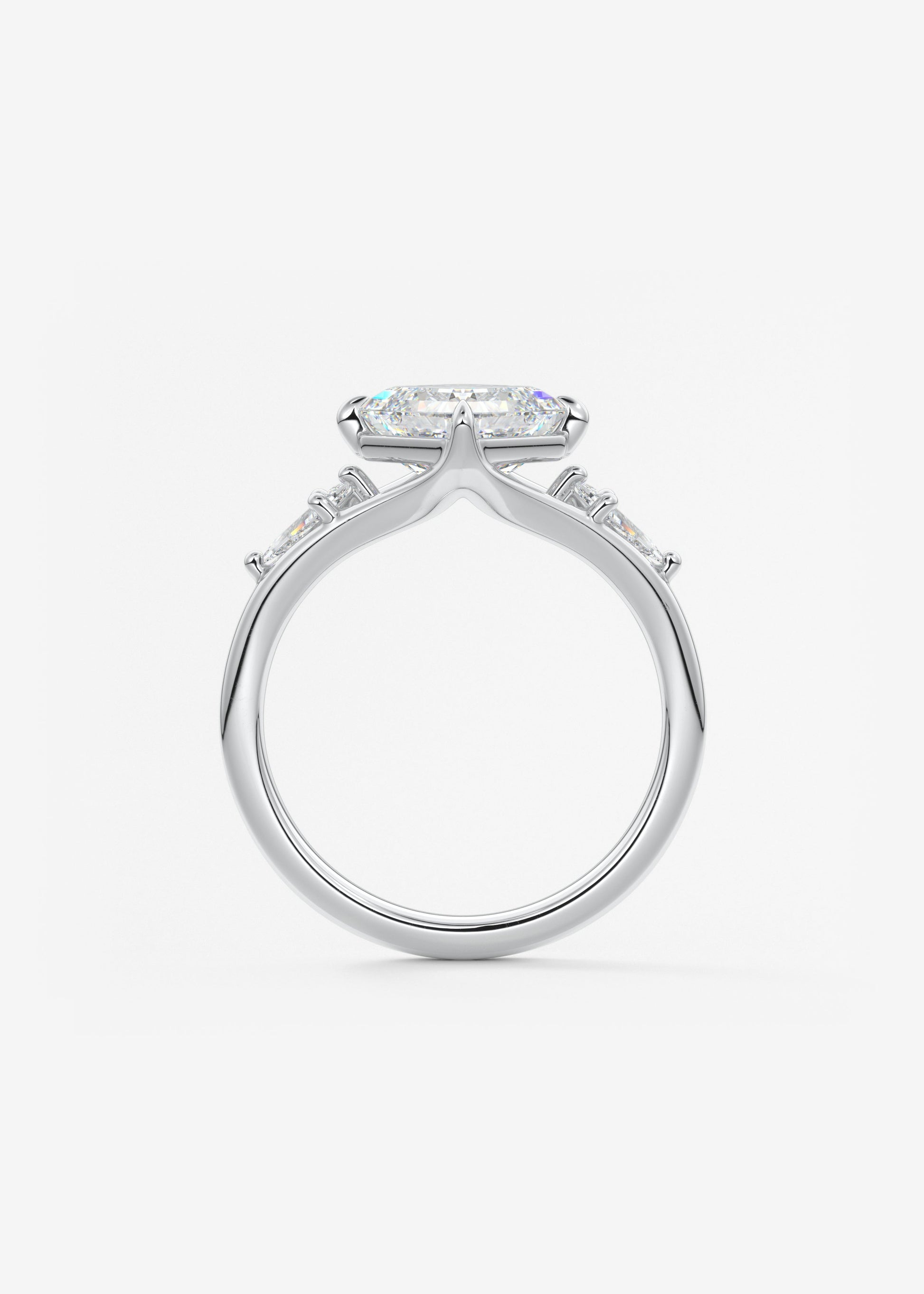 Oval Solitaire With Raised Basket Gallery Lab Grown Diamond Engagement Ring
