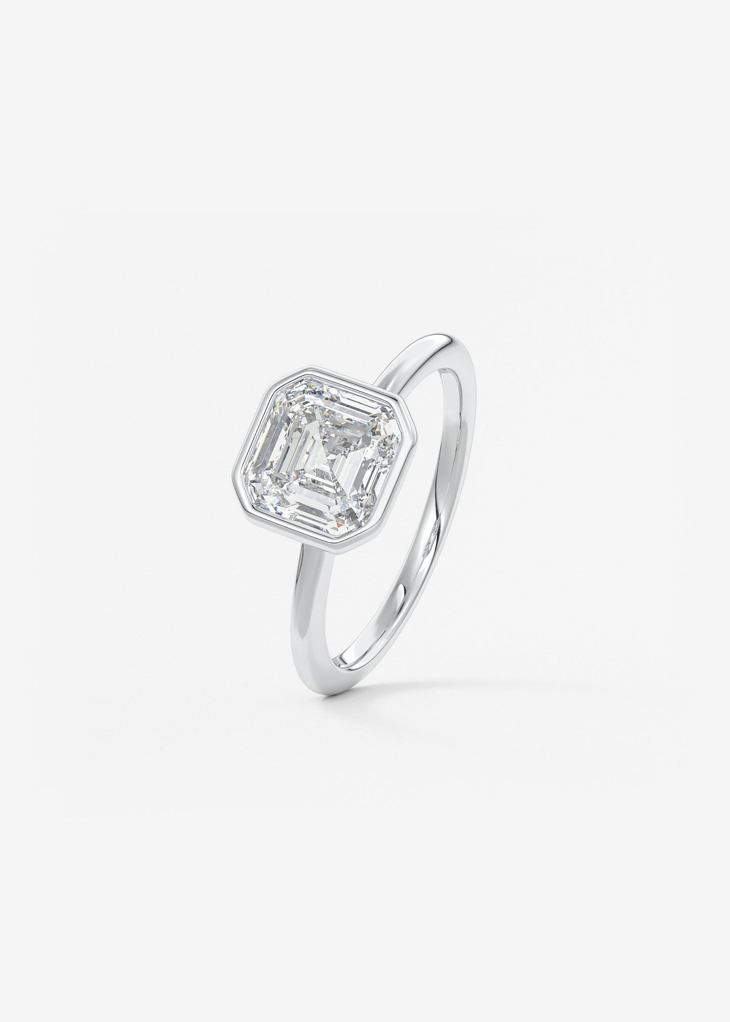 Oval Solitaire With Raised Basket Gallery Lab Grown Diamond Engagement Ring