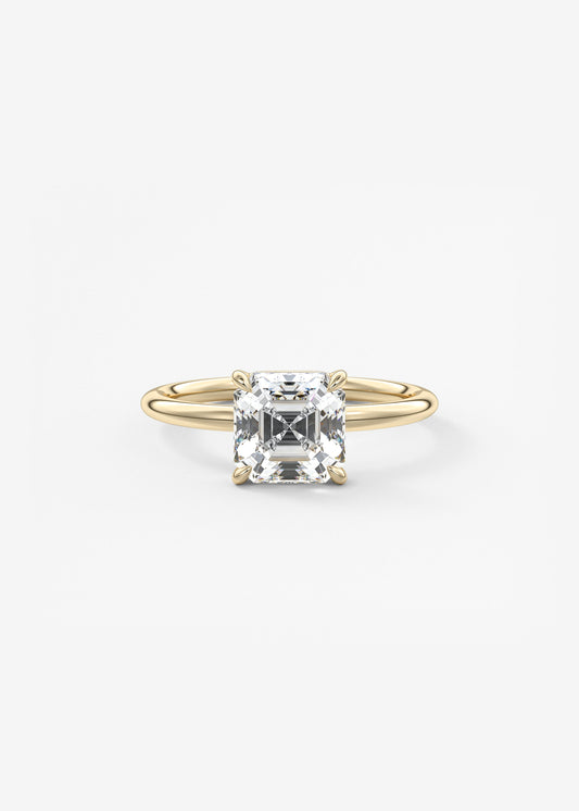 Oval Solitaire With Raised Basket Gallery Lab Grown Diamond Engagement Ring