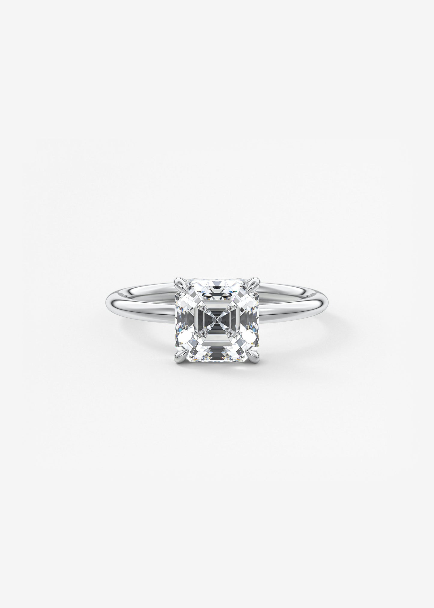Oval Solitaire With Raised Basket Gallery Lab Grown Diamond Engagement Ring