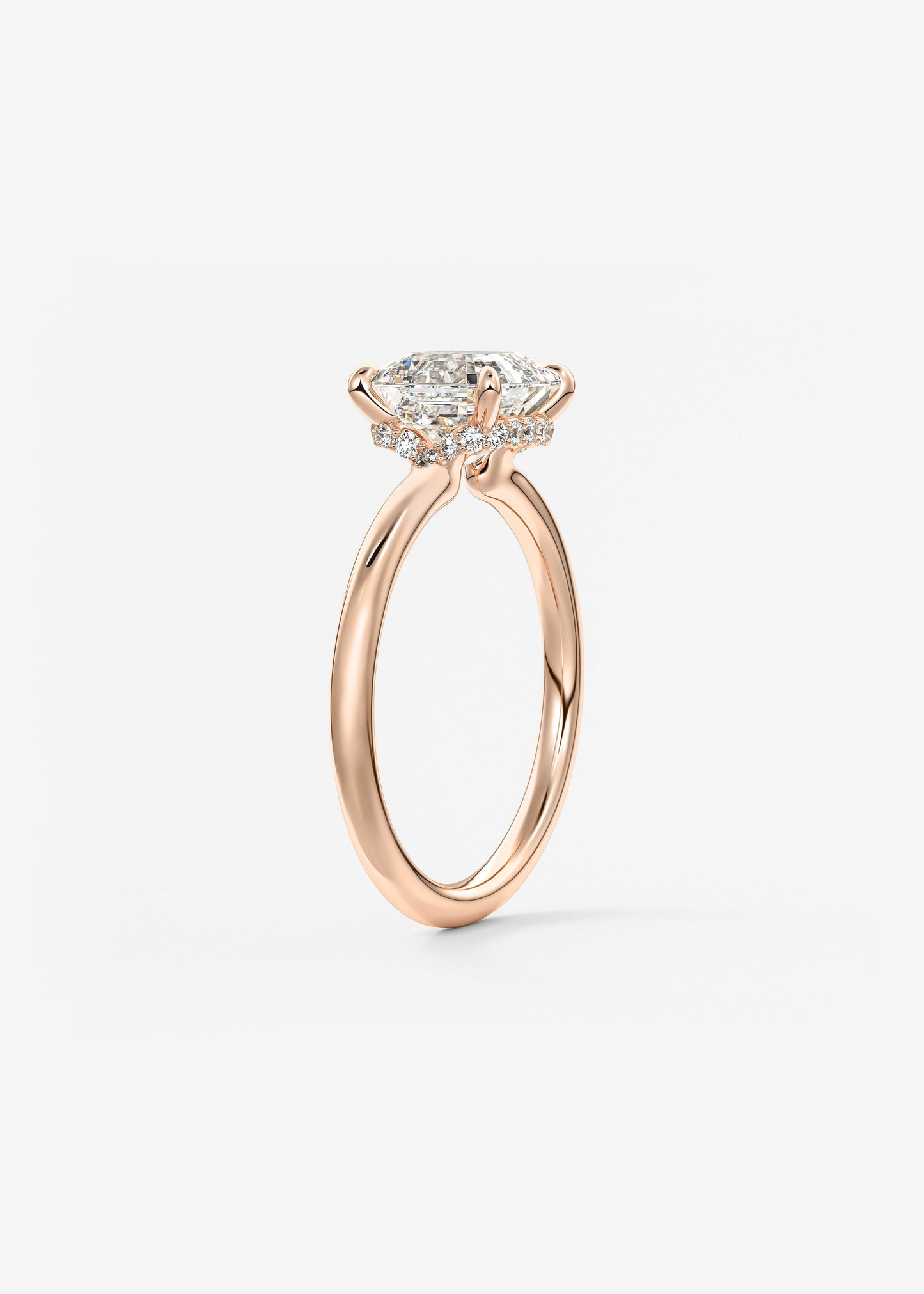 Oval Solitaire With Raised Basket Gallery Lab Grown Diamond Engagement Ring