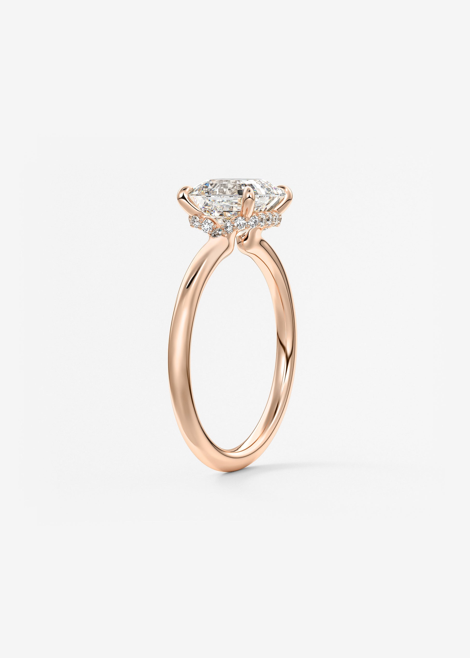 Oval Solitaire With Raised Basket Gallery Lab Grown Diamond Engagement Ring