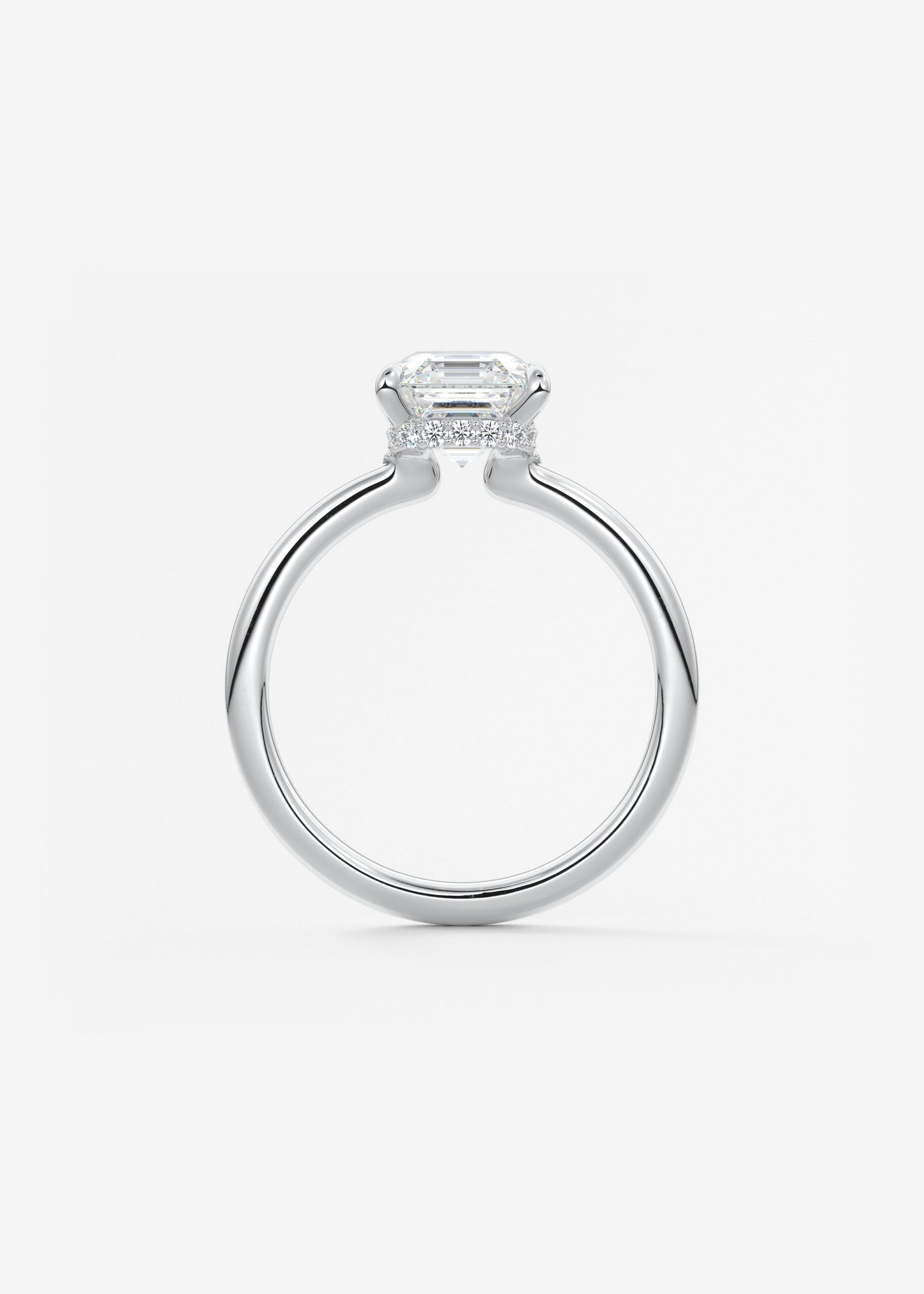 Oval Solitaire With Raised Basket Gallery Lab Grown Diamond Engagement Ring
