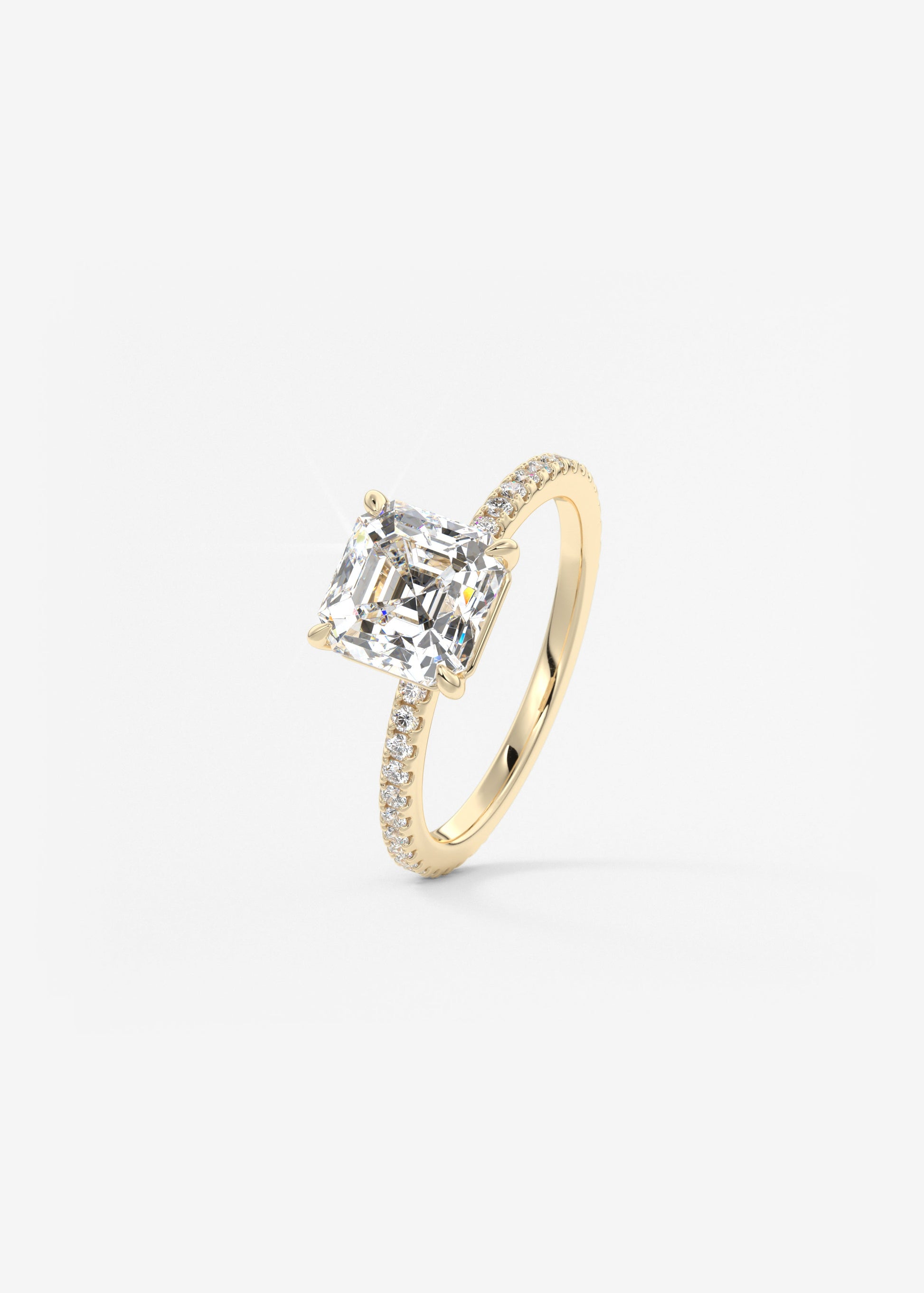 Oval Solitaire With Raised Basket Gallery Lab Grown Diamond Engagement Ring
