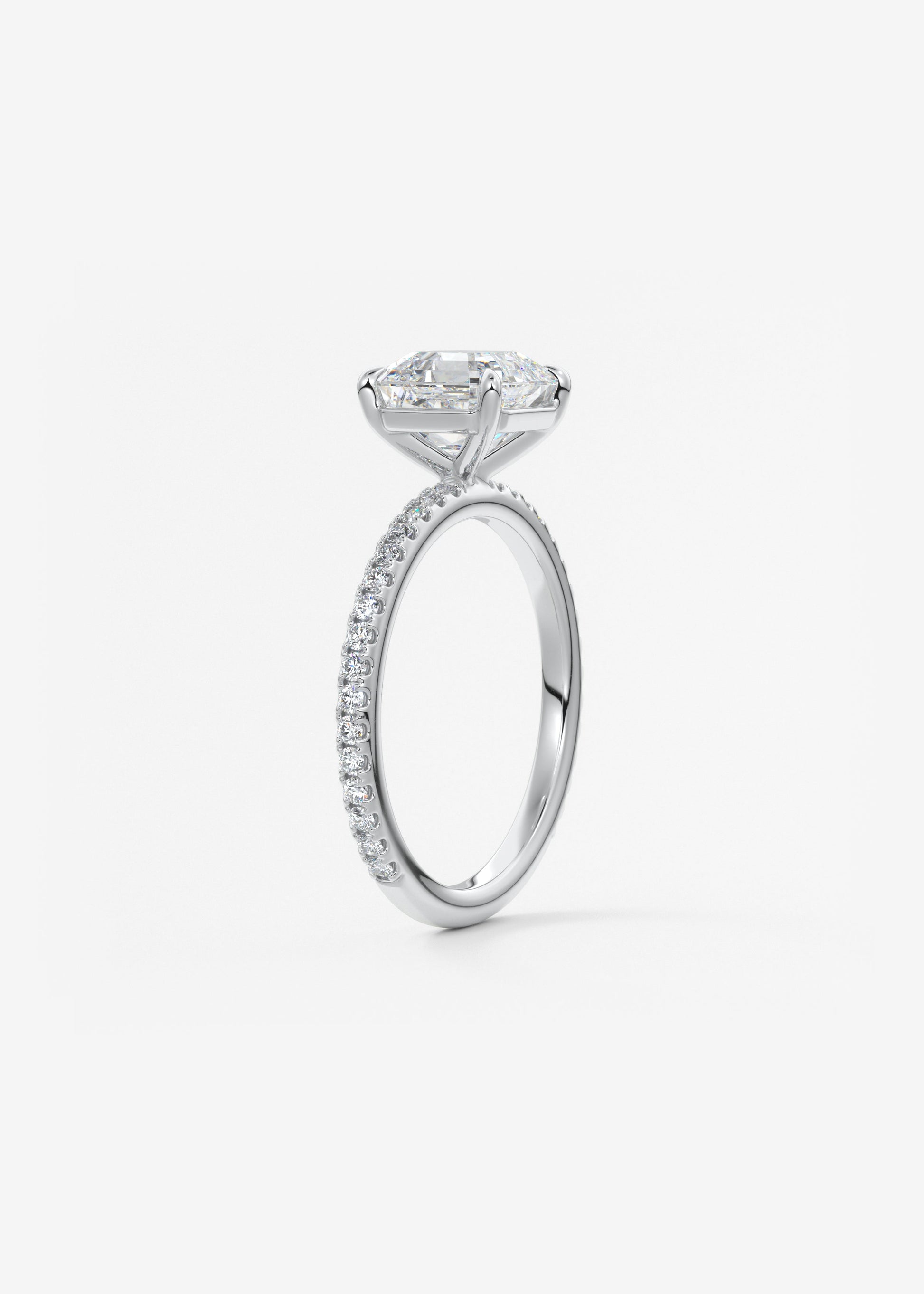 Oval Solitaire With Raised Basket Gallery Lab Grown Diamond Engagement Ring
