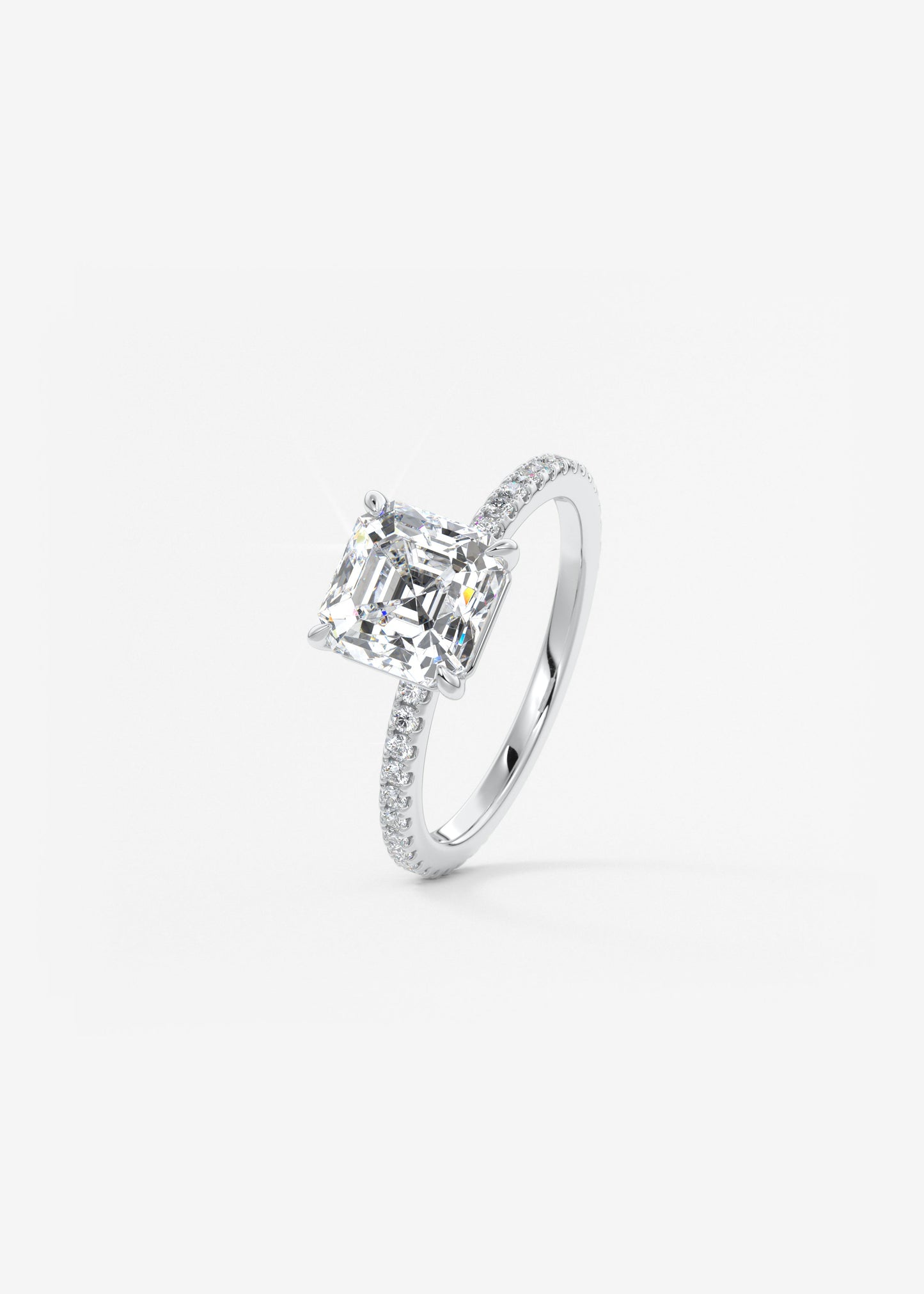 Oval Solitaire With Raised Basket Gallery Lab Grown Diamond Engagement Ring