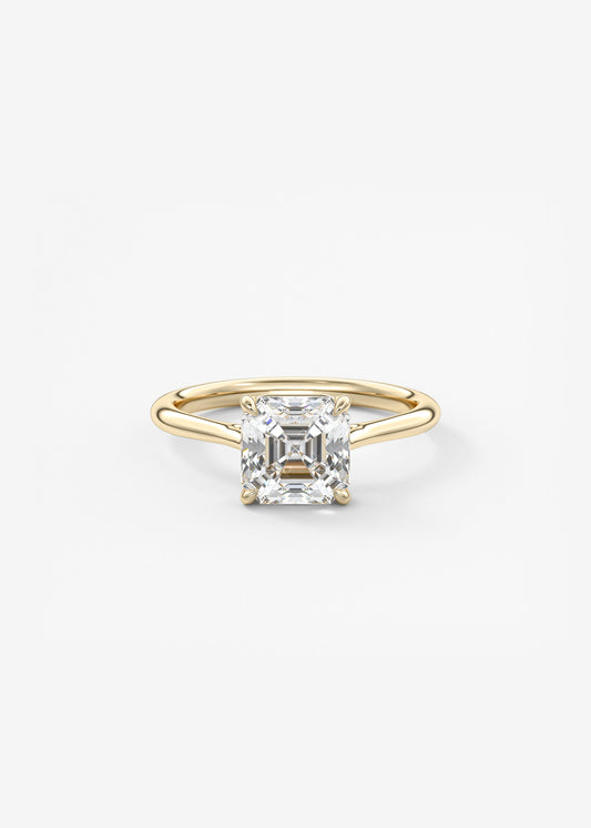 Oval Solitaire With Raised Basket Gallery Lab Grown Diamond Engagement Ring
