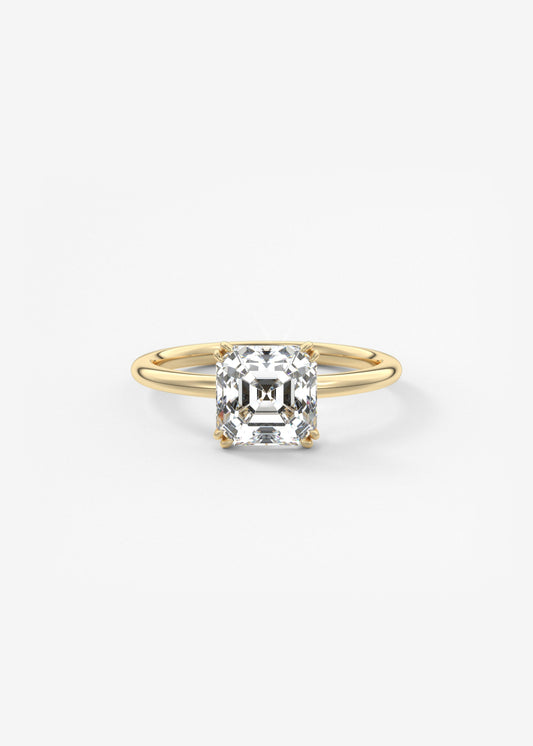 Oval Solitaire With Raised Basket Gallery Lab Grown Diamond Engagement Ring