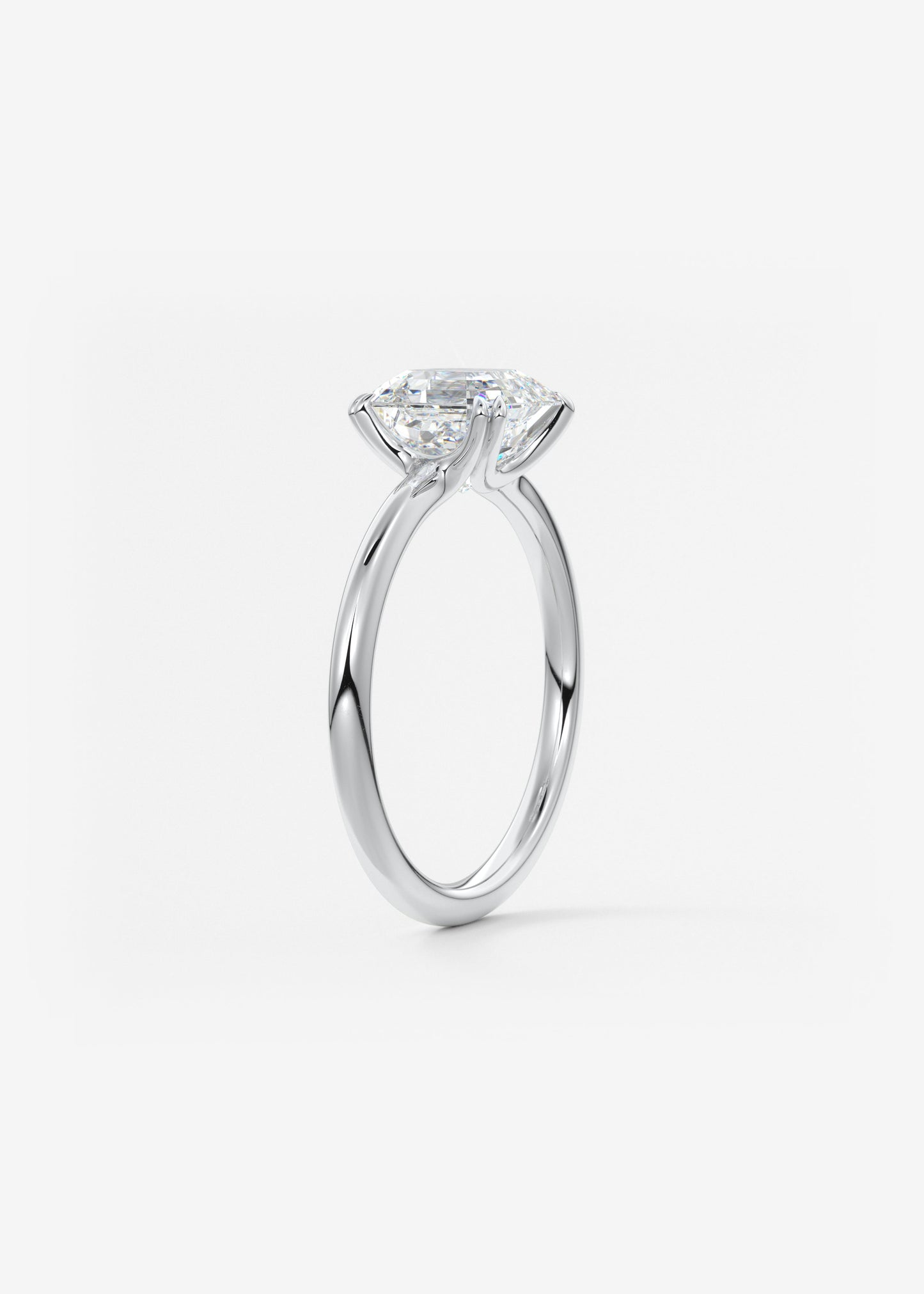 Oval Solitaire With Raised Basket Gallery Lab Grown Diamond Engagement Ring