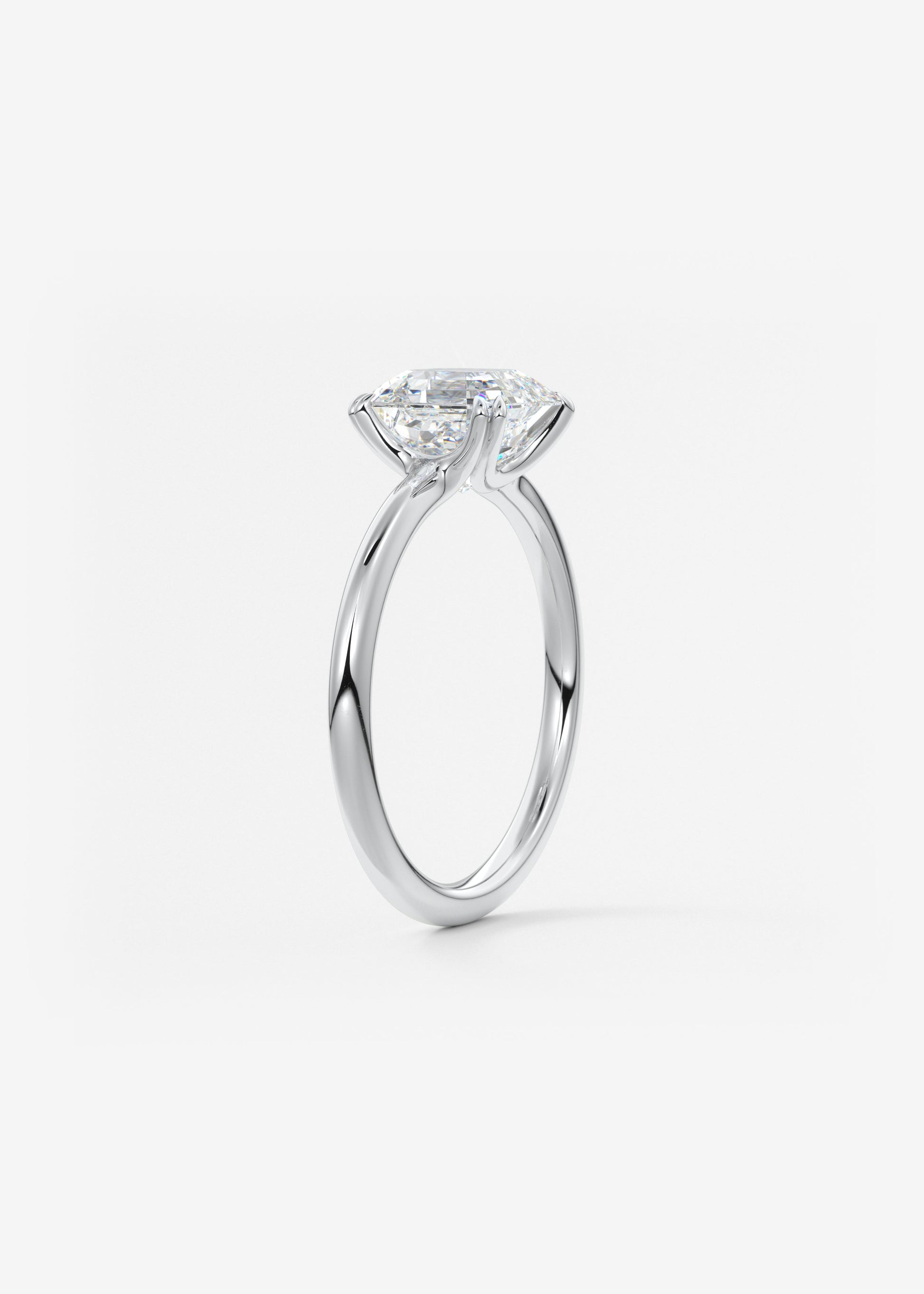 Oval Solitaire With Raised Basket Gallery Lab Grown Diamond Engagement Ring