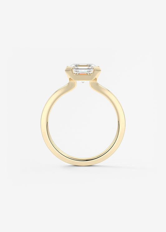 Oval Solitaire With Raised Basket Gallery Lab Grown Diamond Engagement Ring