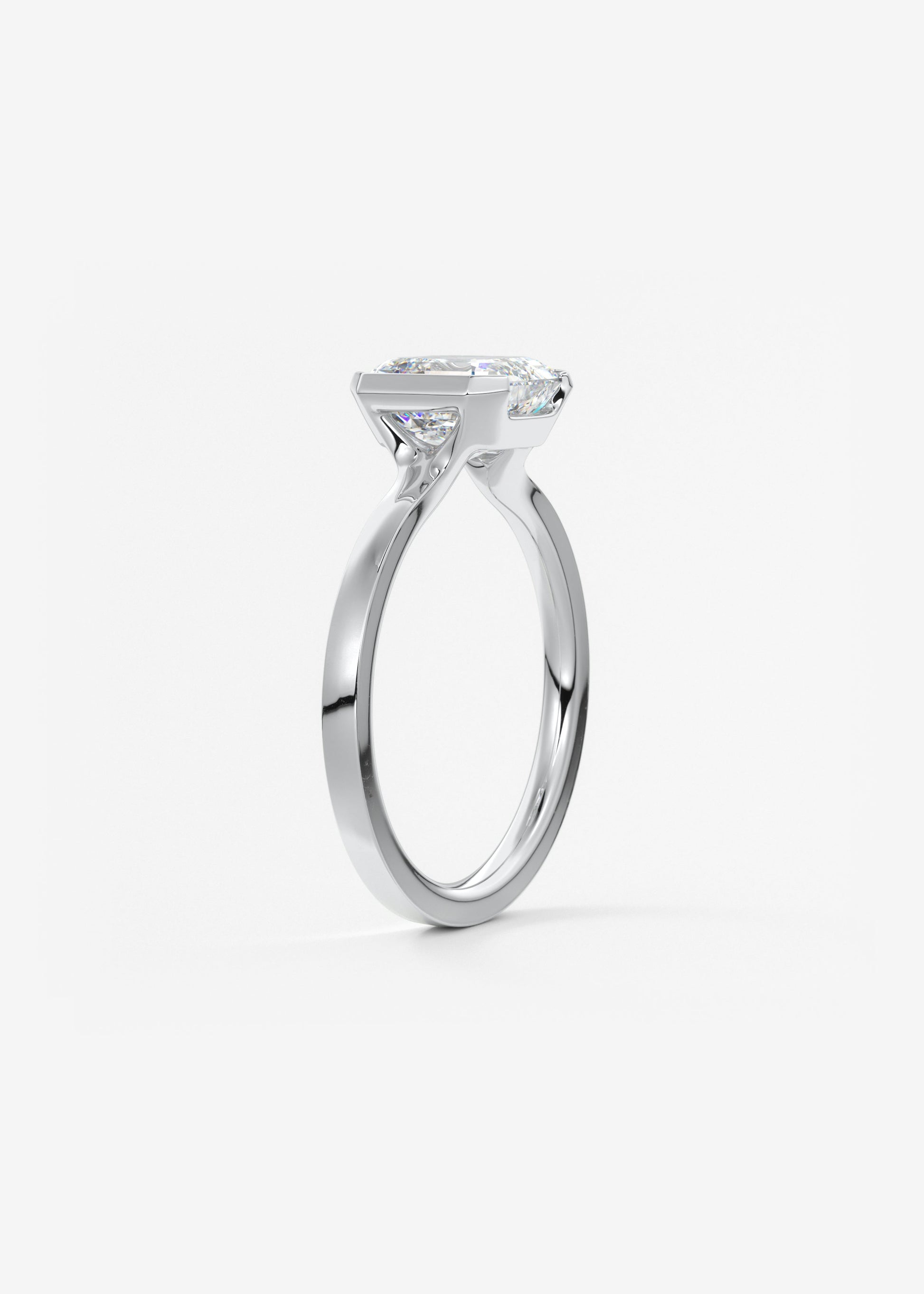 Oval Solitaire With Raised Basket Gallery Lab Grown Diamond Engagement Ring