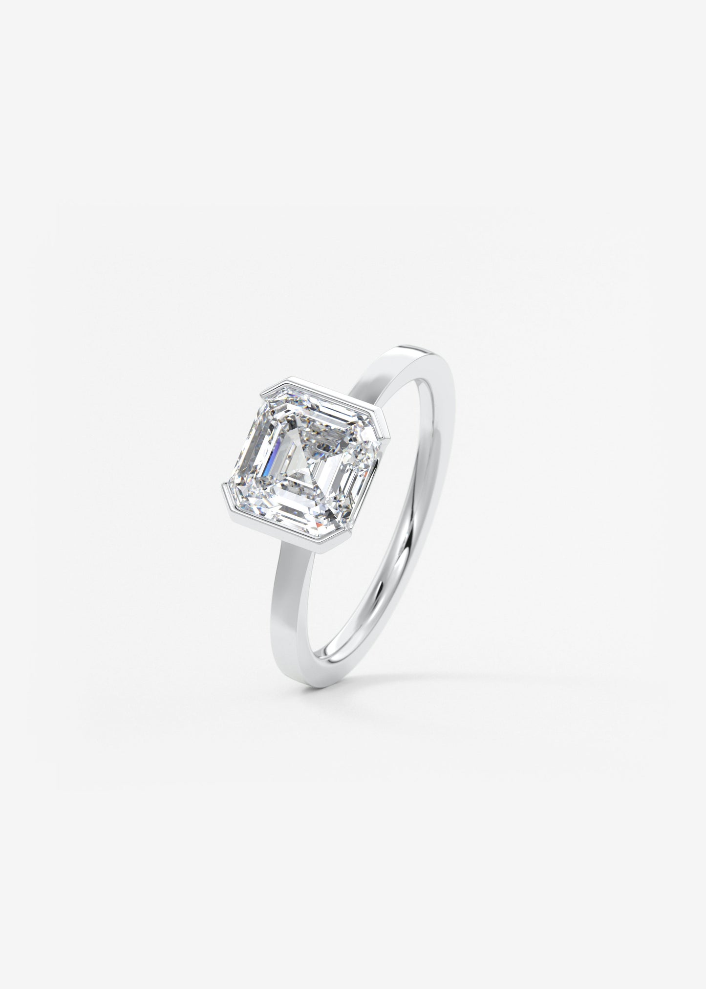 Oval Solitaire With Raised Basket Gallery Lab Grown Diamond Engagement Ring