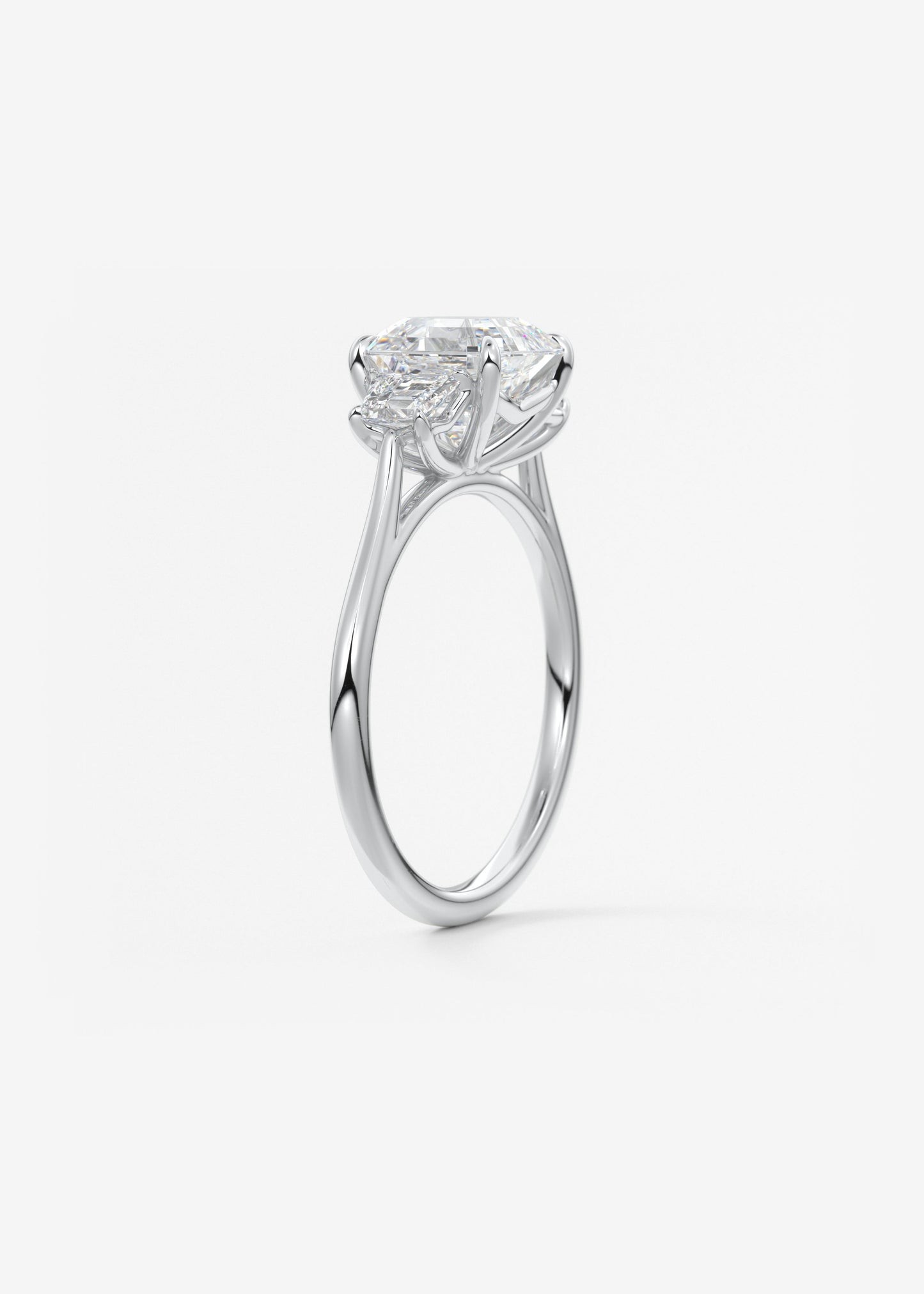 Oval Solitaire With Raised Basket Gallery Lab Grown Diamond Engagement Ring