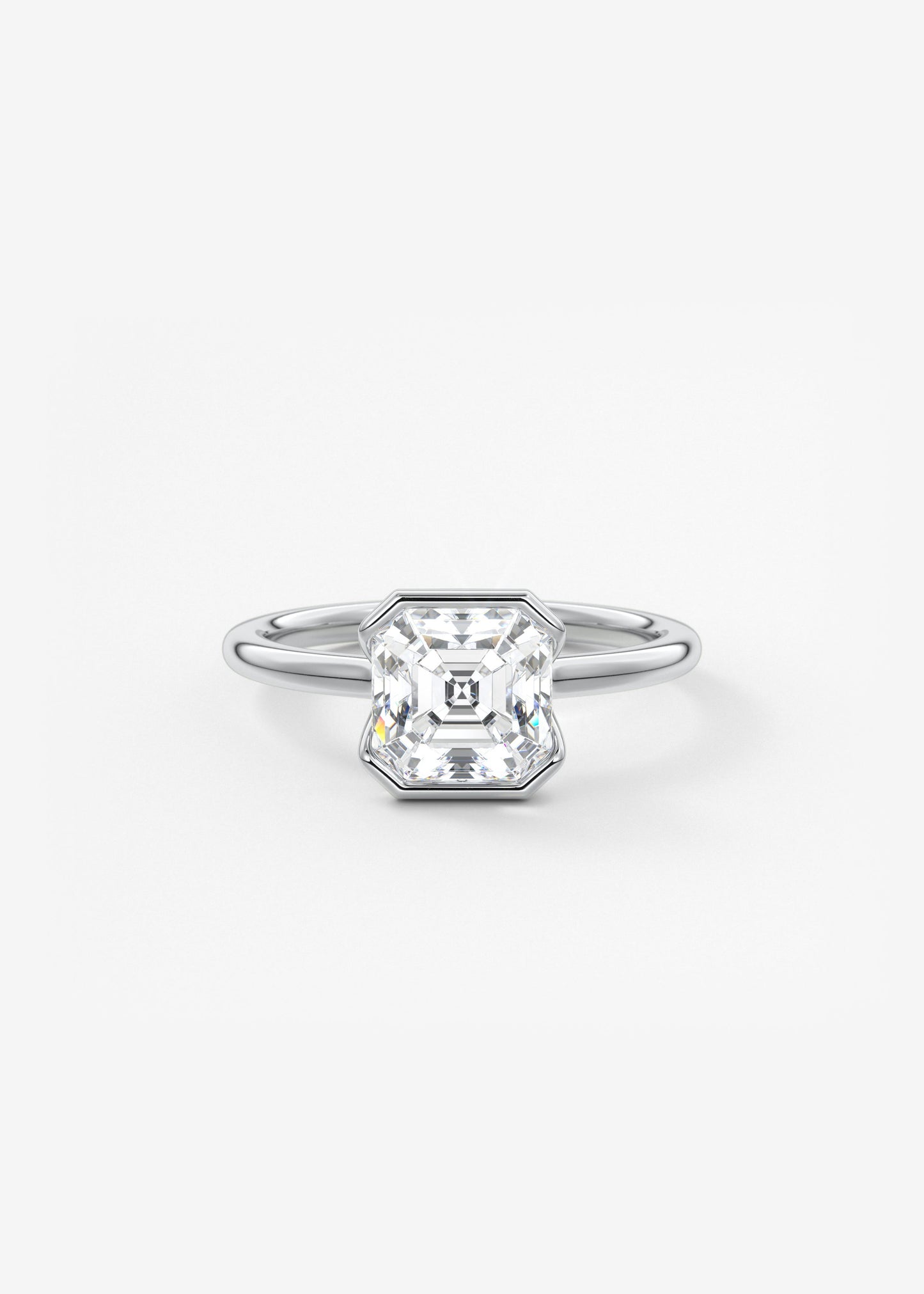 Oval Solitaire With Raised Basket Gallery Lab Grown Diamond Engagement Ring