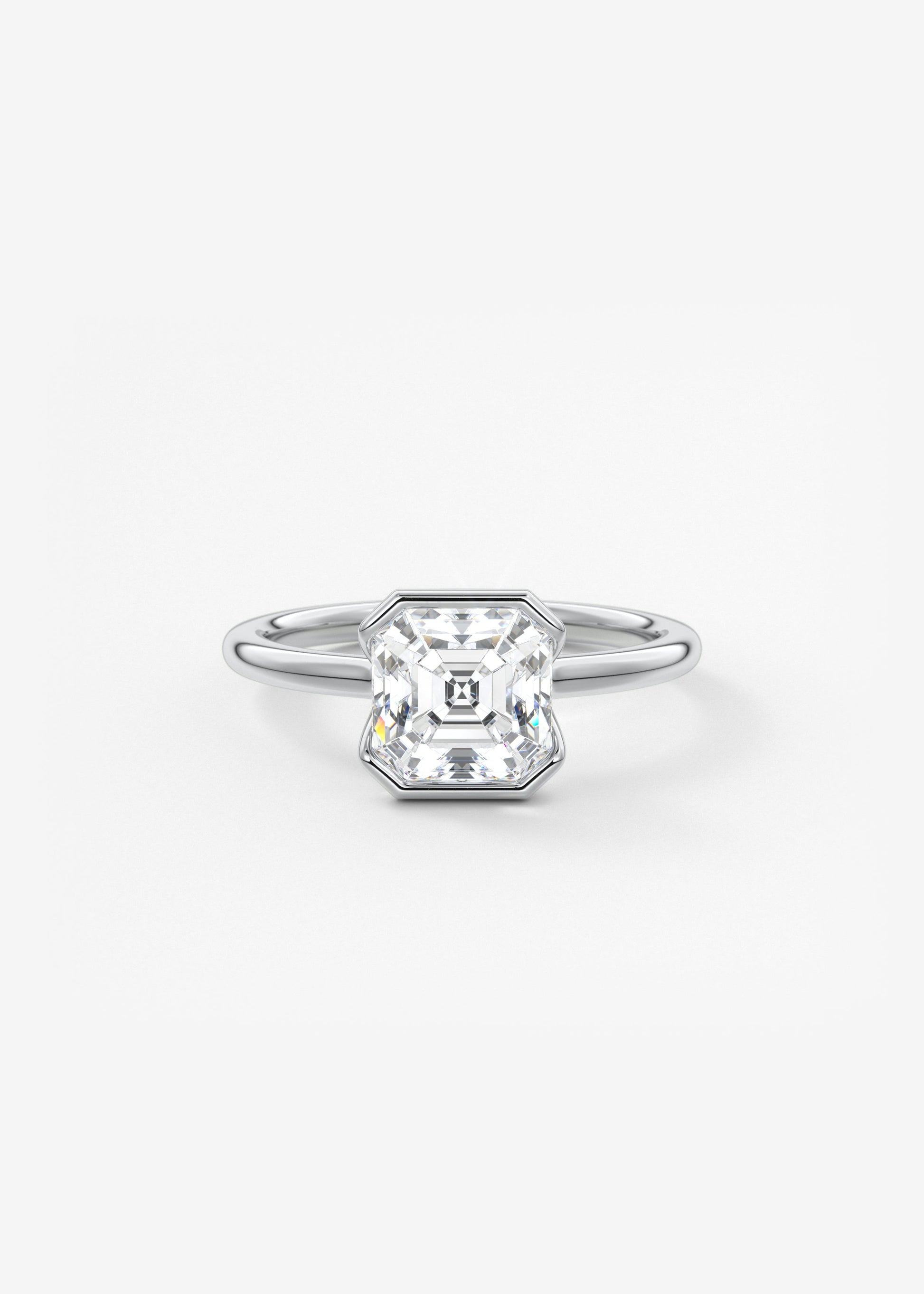 Oval Solitaire With Raised Basket Gallery Lab Grown Diamond Engagement Ring