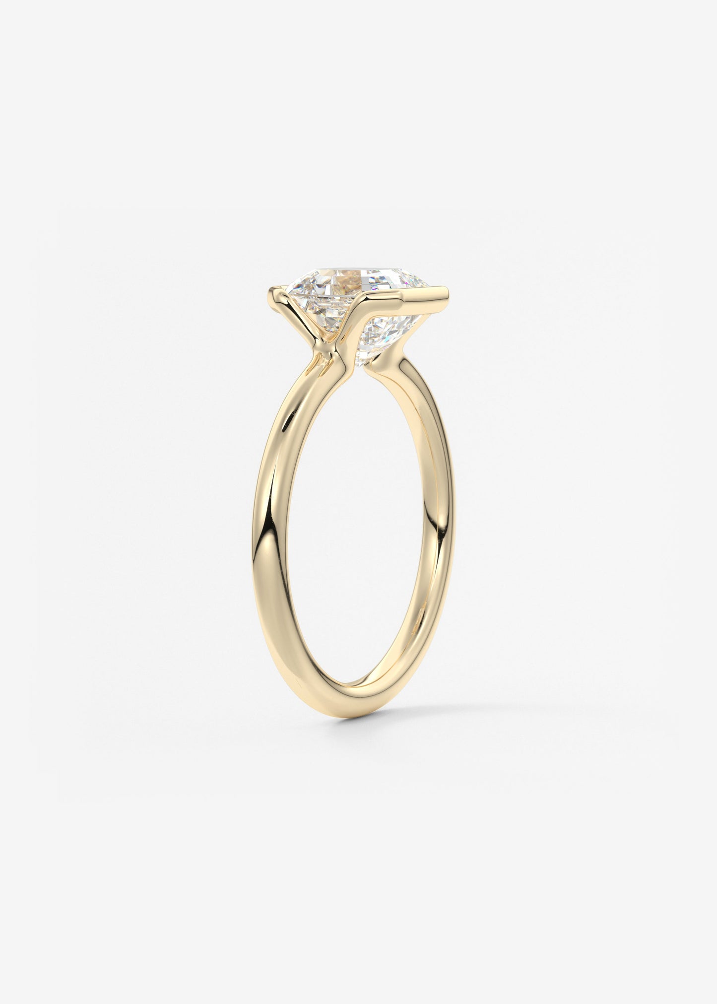 Oval Solitaire With Raised Basket Gallery Lab Grown Diamond Engagement Ring