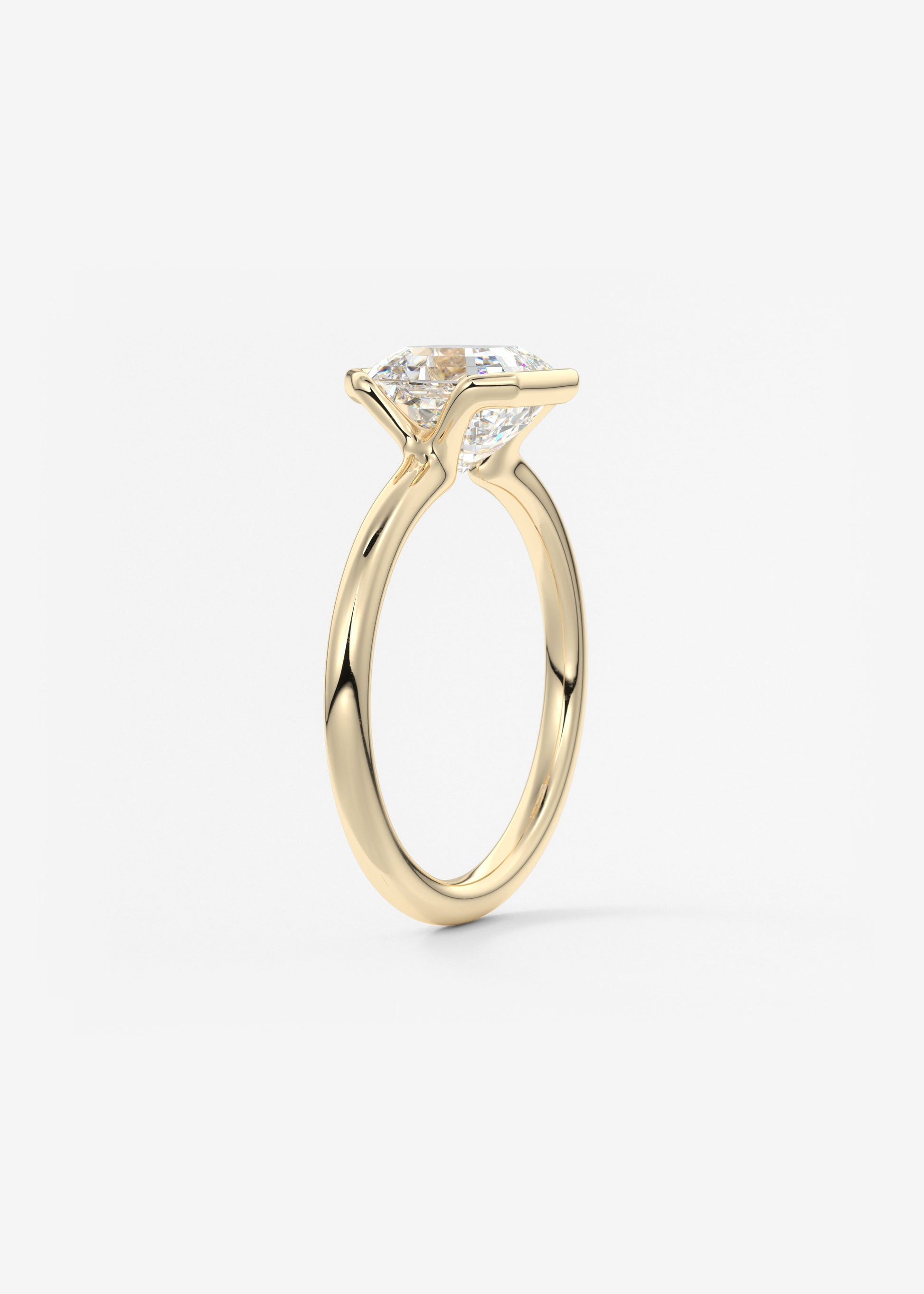 Oval Solitaire With Raised Basket Gallery Lab Grown Diamond Engagement Ring