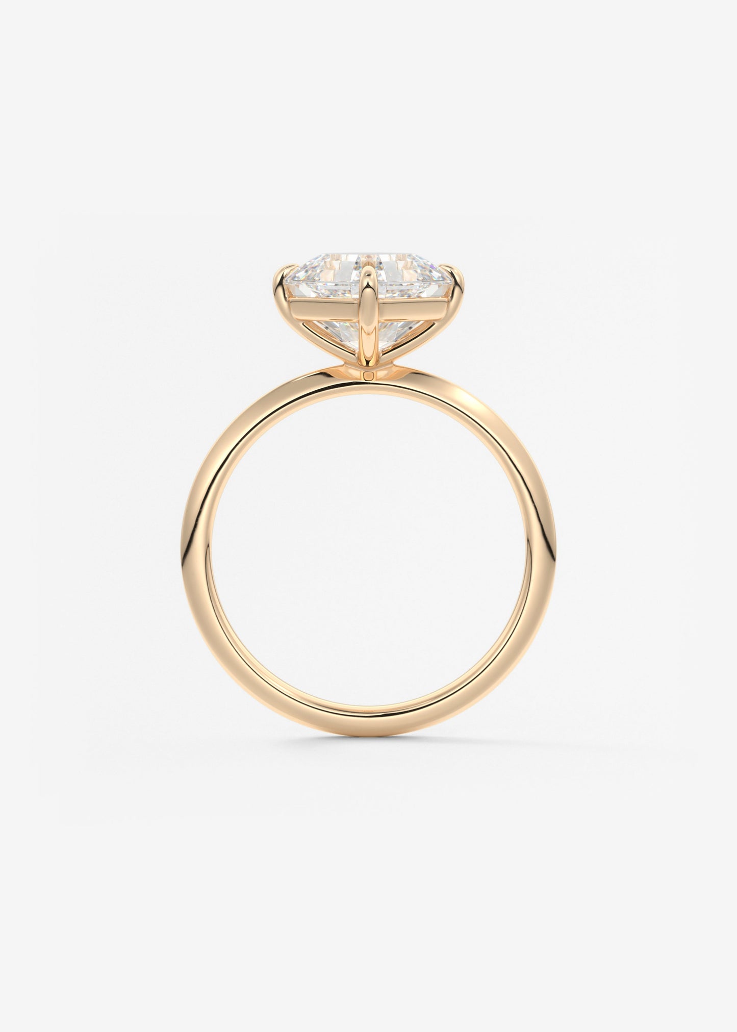 Oval Solitaire With Raised Basket Gallery Lab Grown Diamond Engagement Ring