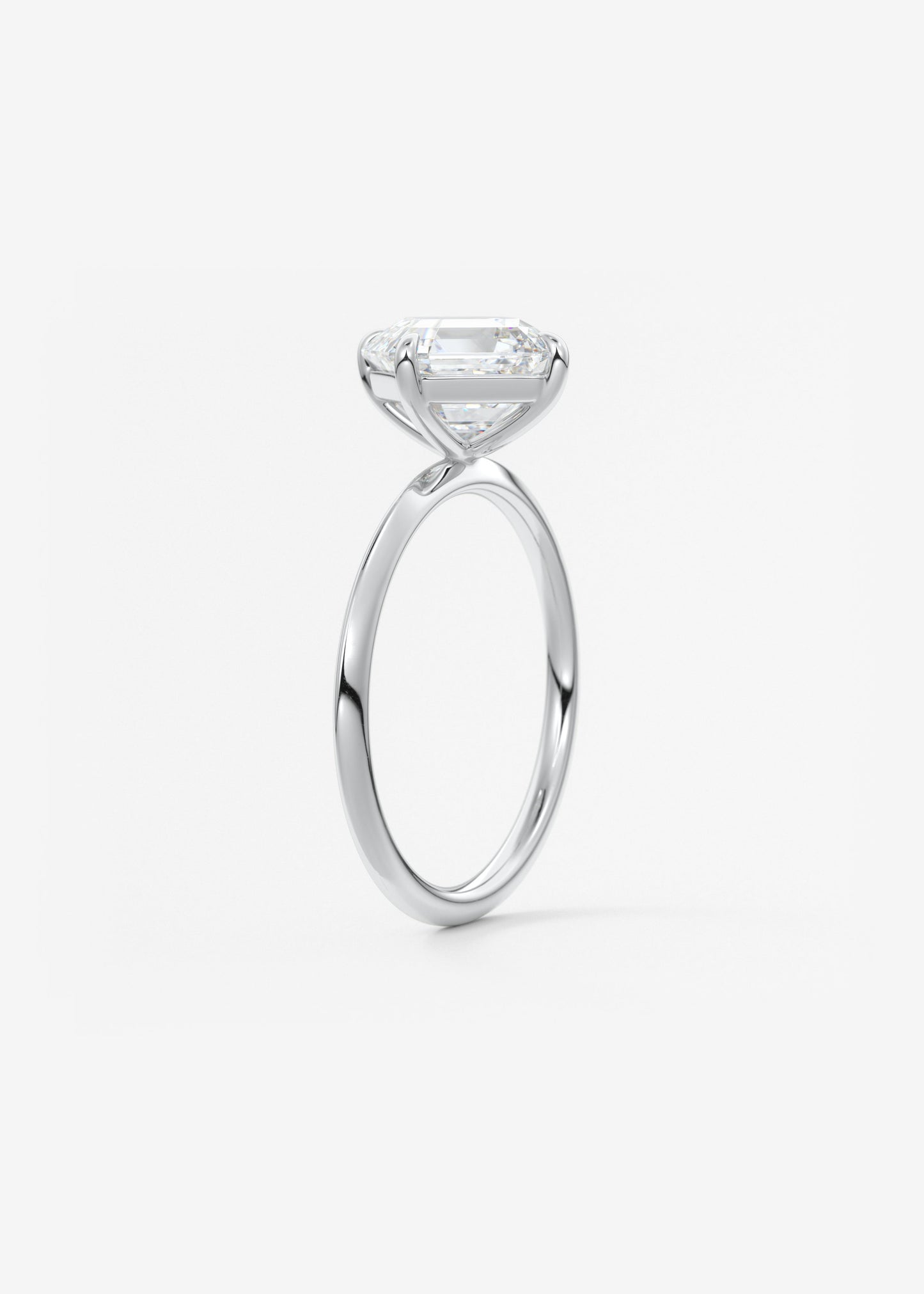 Oval Solitaire With Raised Basket Gallery Lab Grown Diamond Engagement Ring