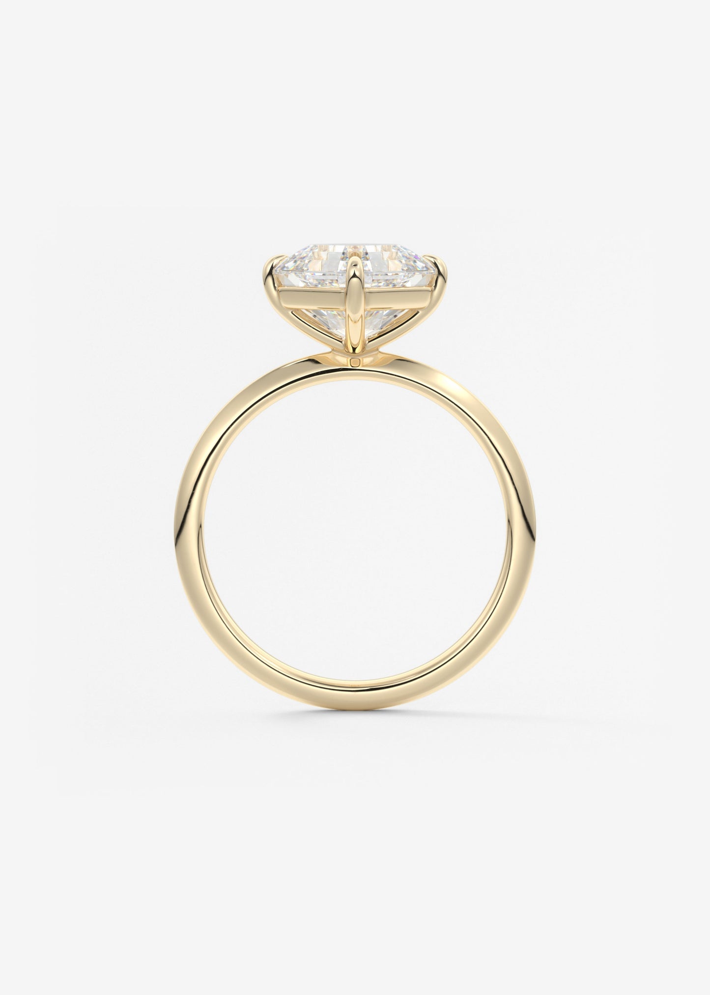 Oval Solitaire With Raised Basket Gallery Lab Grown Diamond Engagement Ring