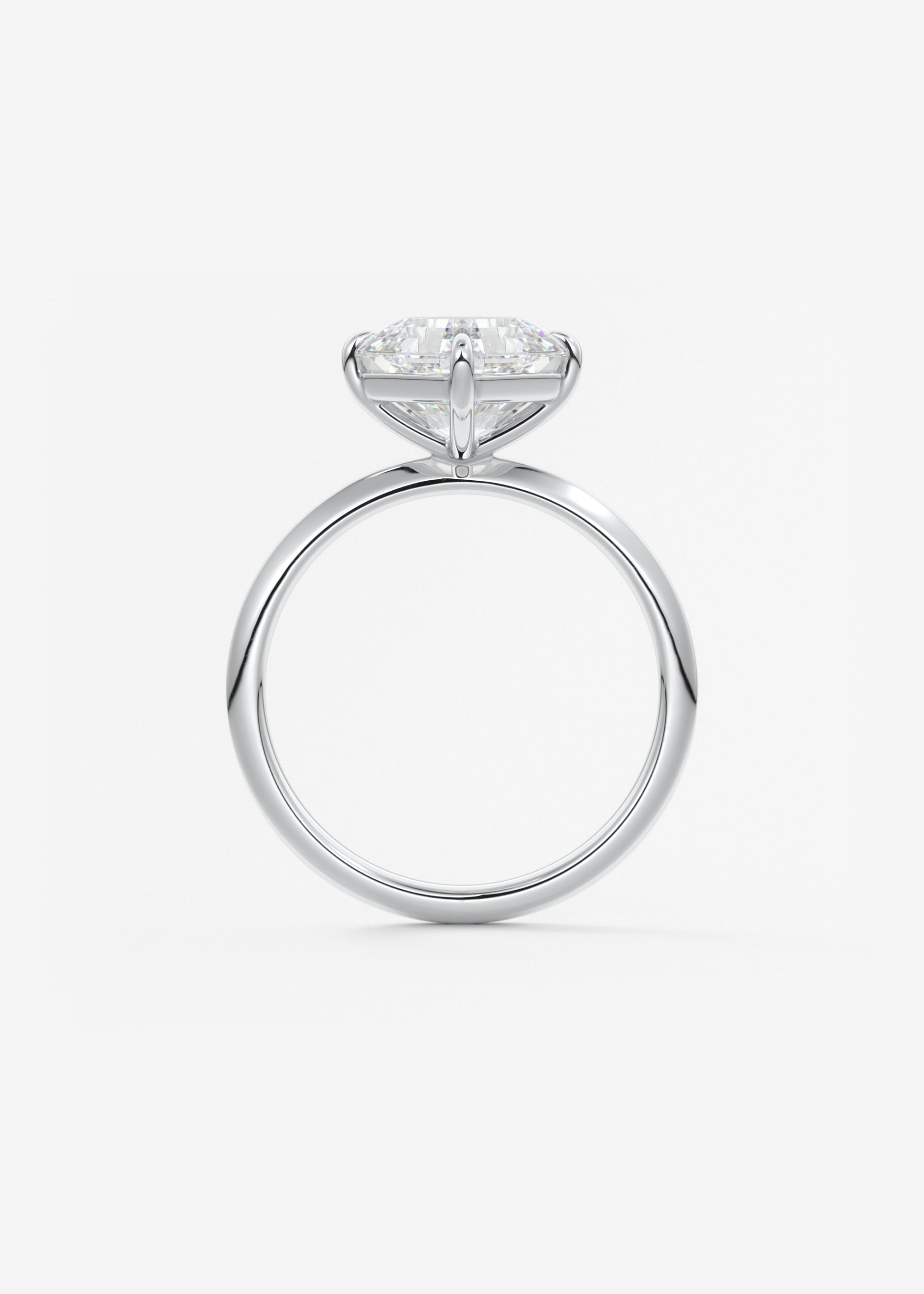 Oval Solitaire With Raised Basket Gallery Lab Grown Diamond Engagement Ring