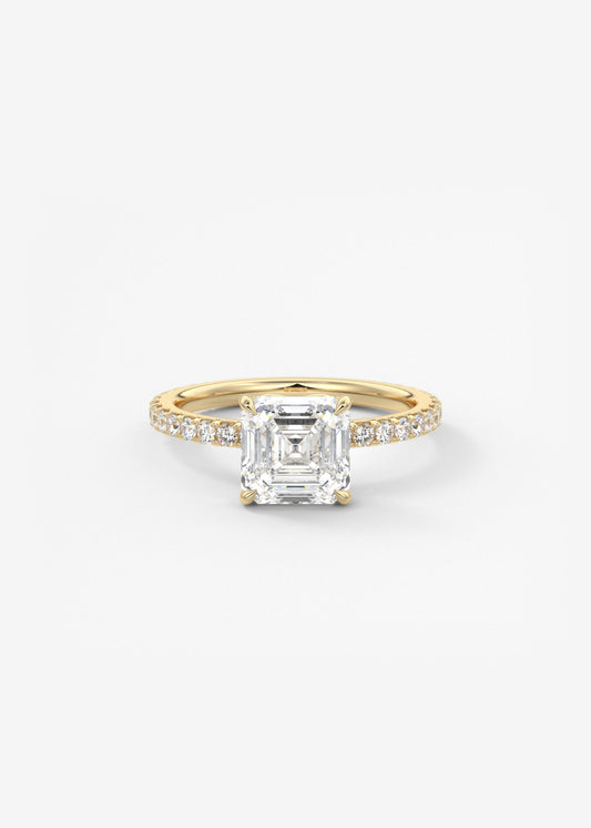 Oval Solitaire With Raised Basket Gallery Lab Grown Diamond Engagement Ring