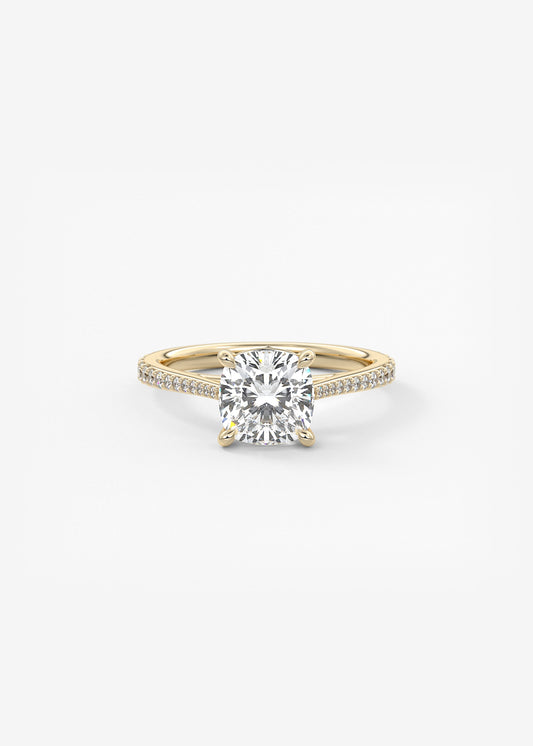 Oval Solitaire With Raised Basket Gallery Lab Grown Diamond Engagement Ring