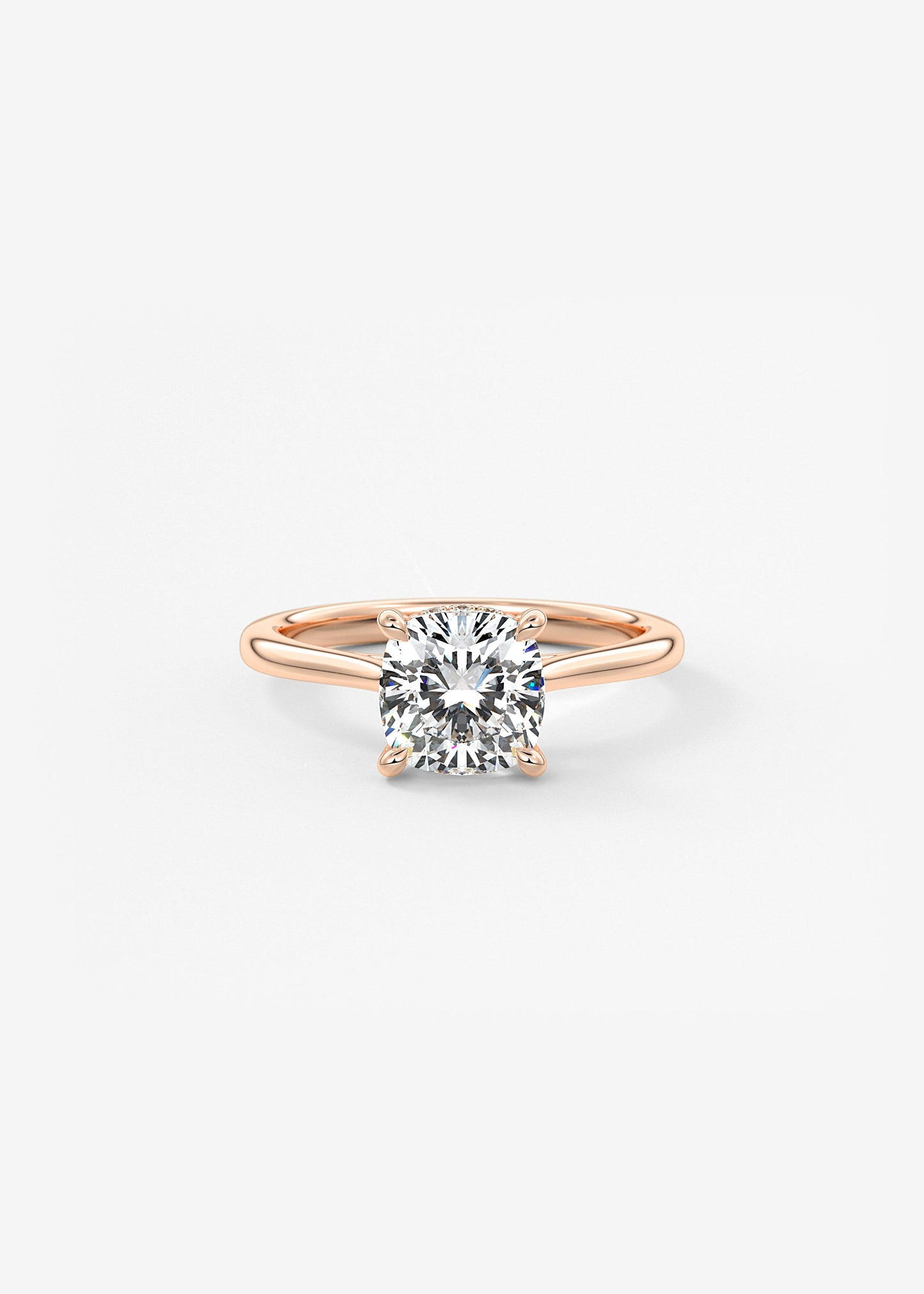 Oval Solitaire With Raised Basket Gallery Lab Grown Diamond Engagement Ring