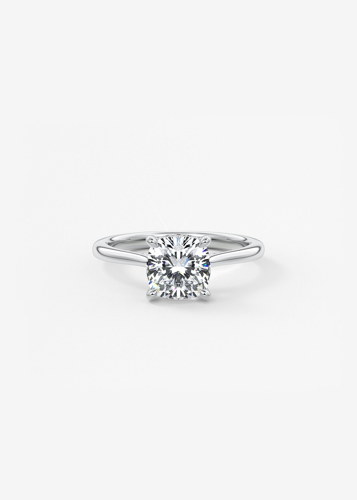 Oval Solitaire With Raised Basket Gallery Lab Grown Diamond Engagement Ring