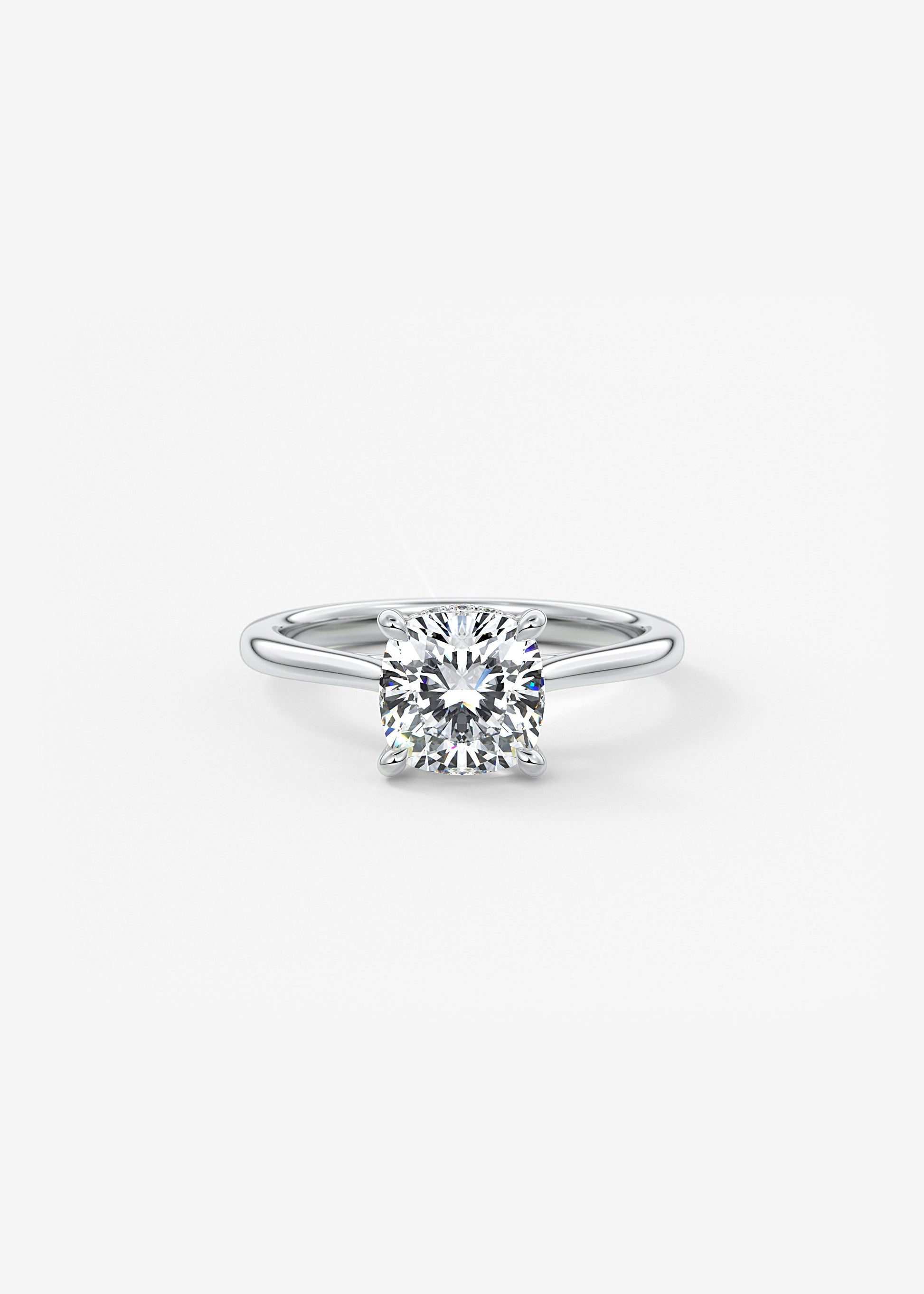 Oval Solitaire With Raised Basket Gallery Lab Grown Diamond Engagement Ring