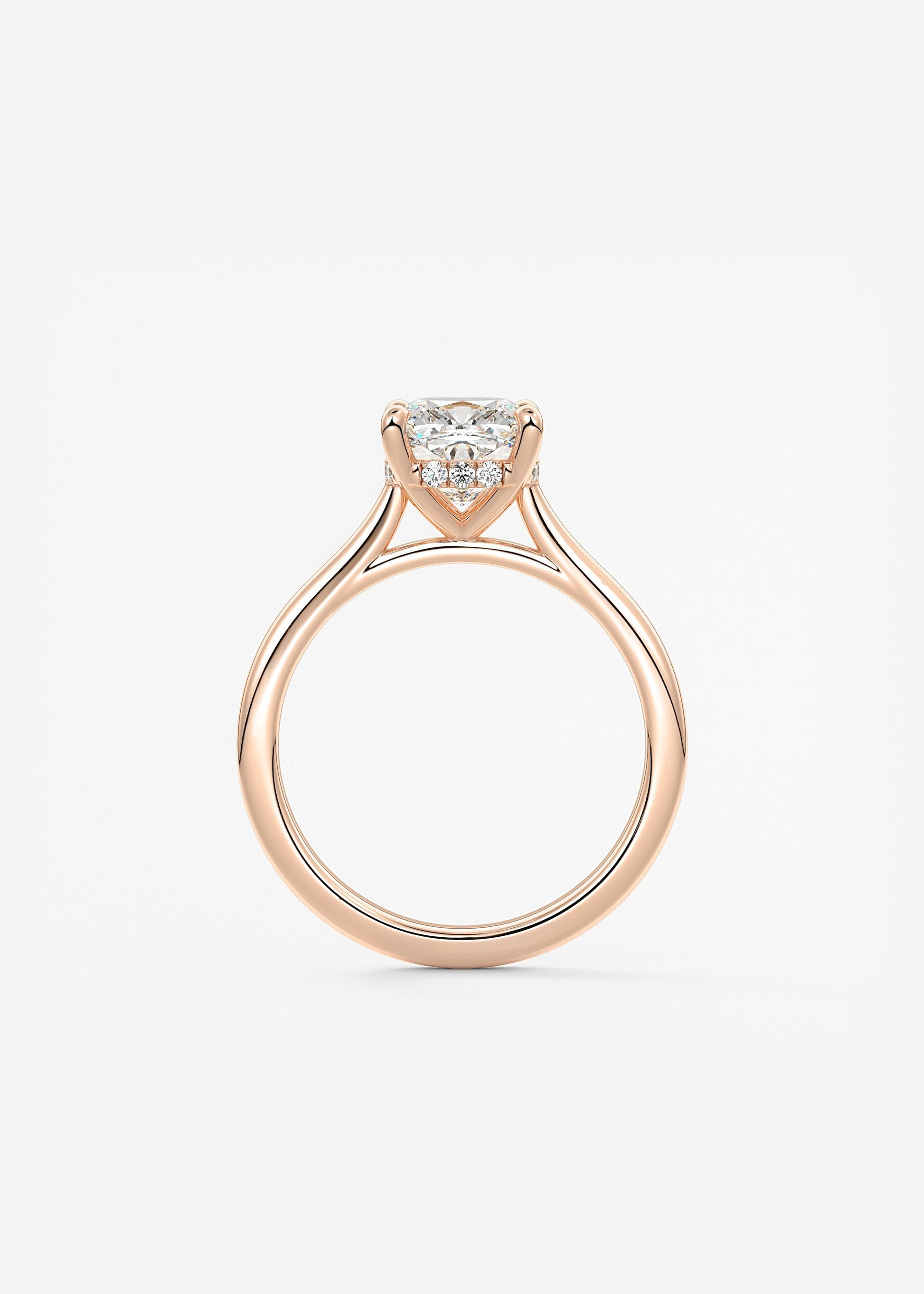 Oval Solitaire With Raised Basket Gallery Lab Grown Diamond Engagement Ring