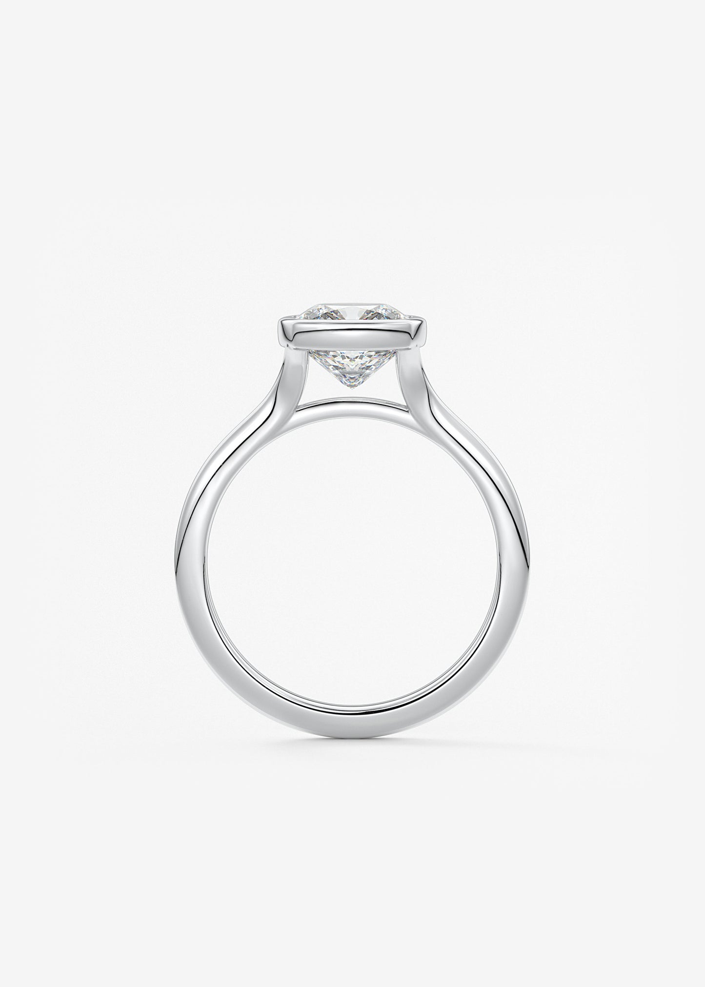 Oval Solitaire With Raised Basket Gallery Lab Grown Diamond Engagement Ring