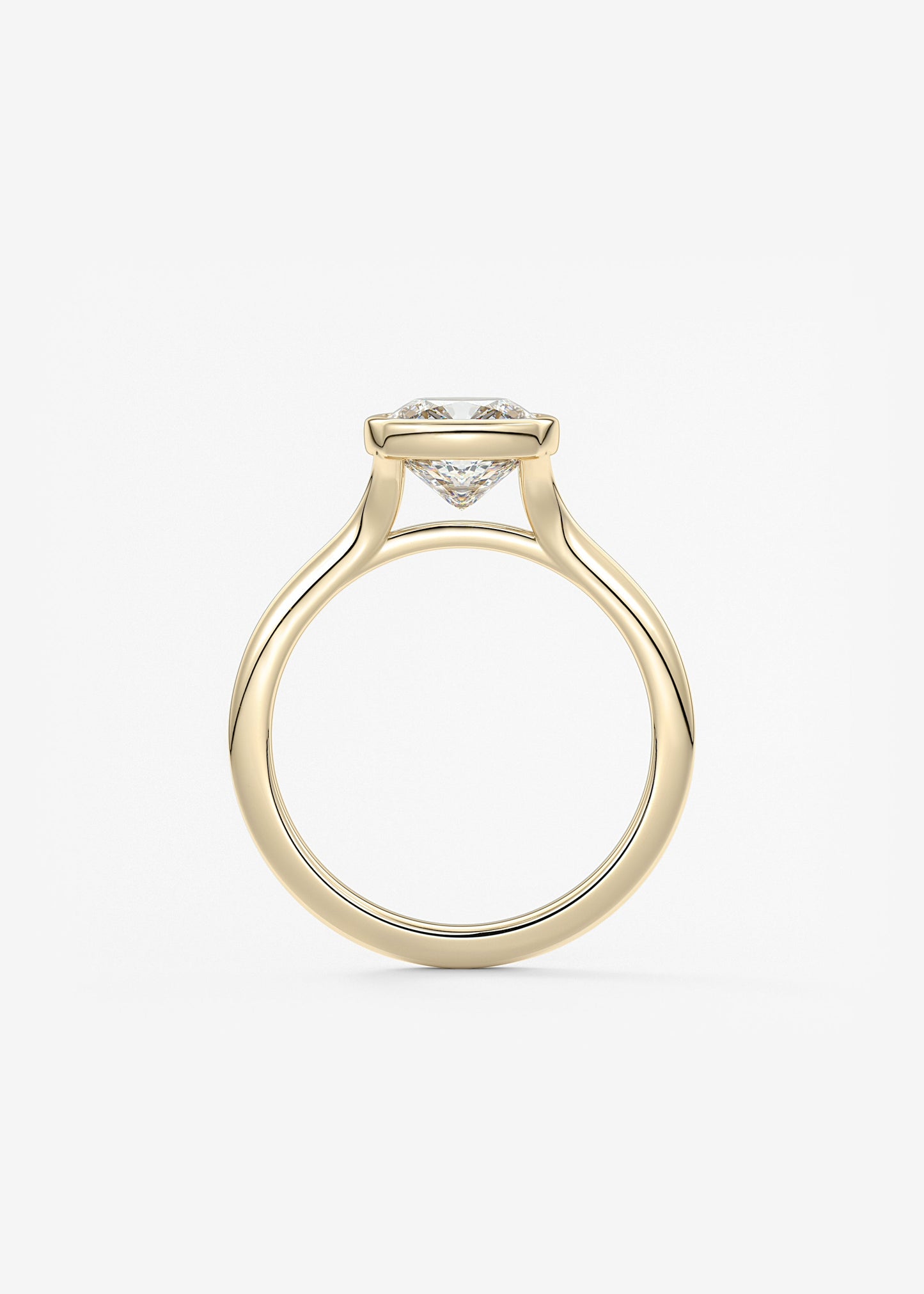 Oval Solitaire With Raised Basket Gallery Lab Grown Diamond Engagement Ring