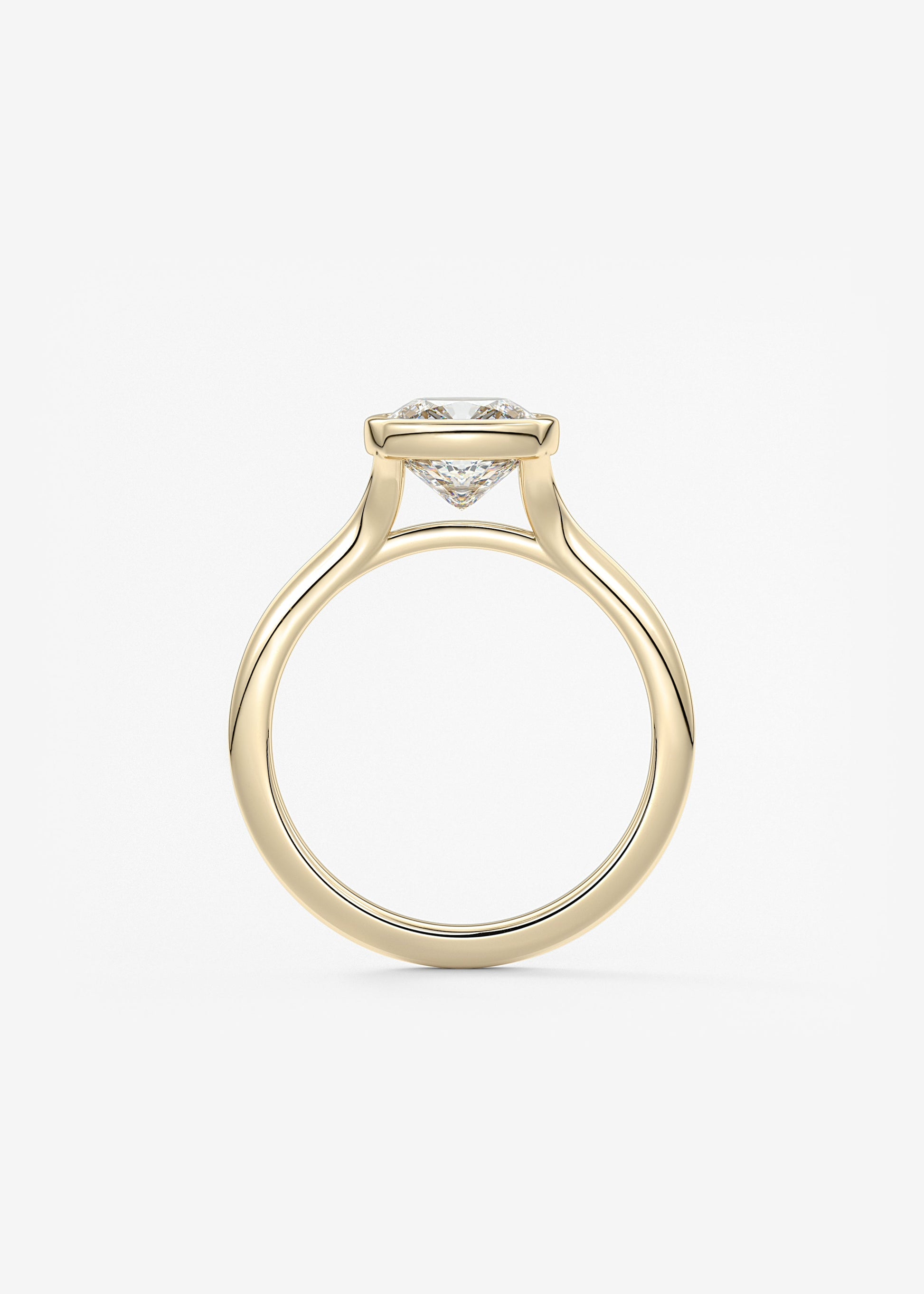 Oval Solitaire With Raised Basket Gallery Lab Grown Diamond Engagement Ring