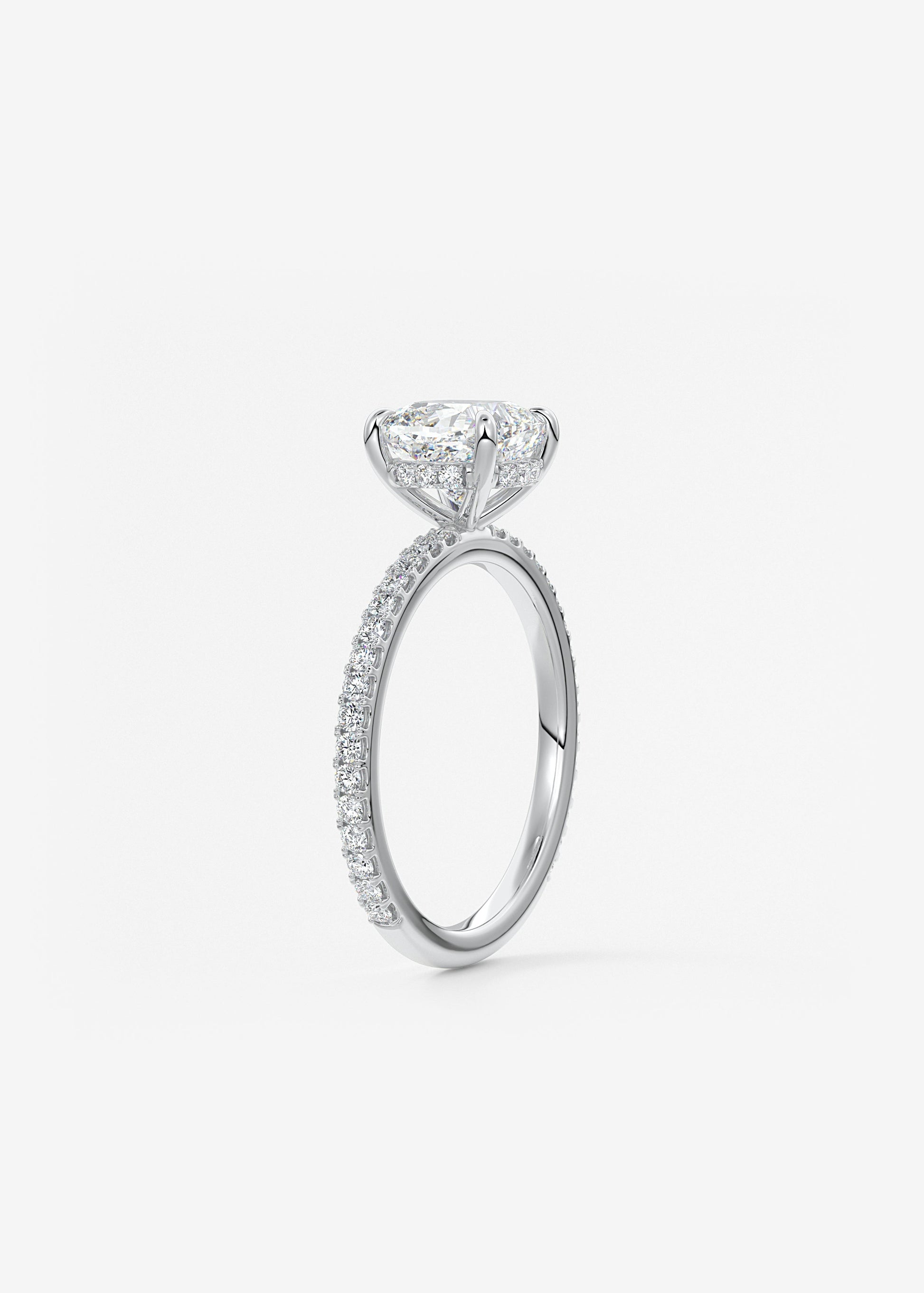 Oval Solitaire With Raised Basket Gallery Lab Grown Diamond Engagement Ring