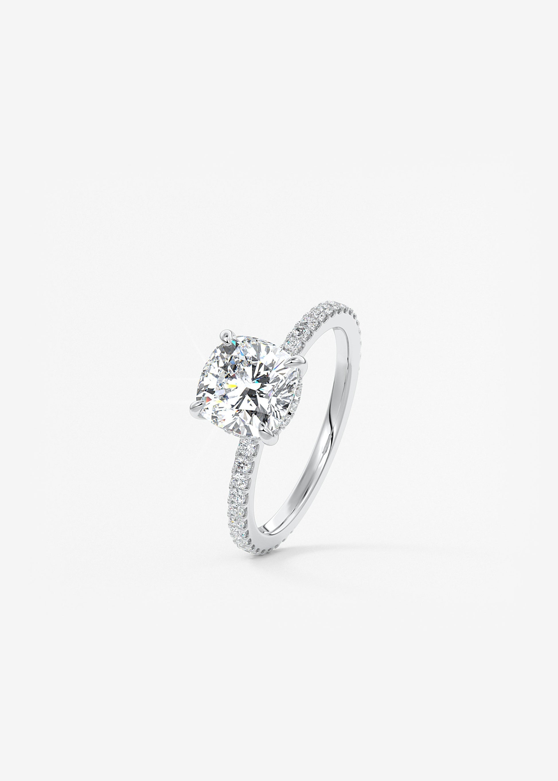 Oval Solitaire With Raised Basket Gallery Lab Grown Diamond Engagement Ring