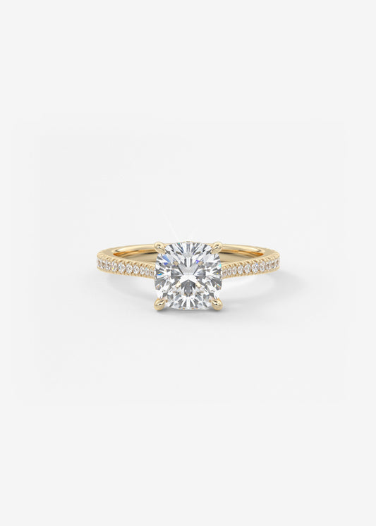 Oval Solitaire With Raised Basket Gallery Lab Grown Diamond Engagement Ring