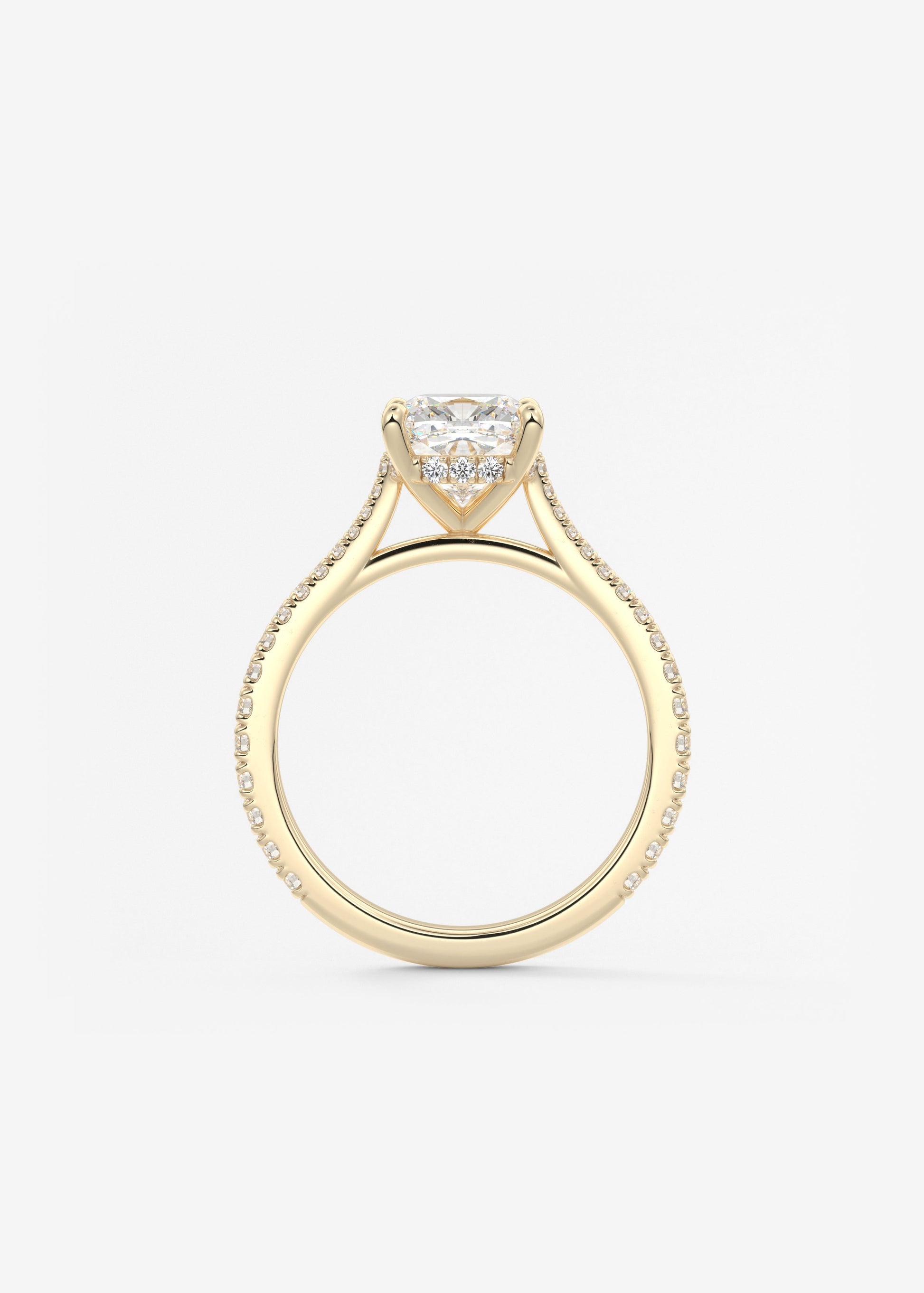 Oval Solitaire With Raised Basket Gallery Lab Grown Diamond Engagement Ring