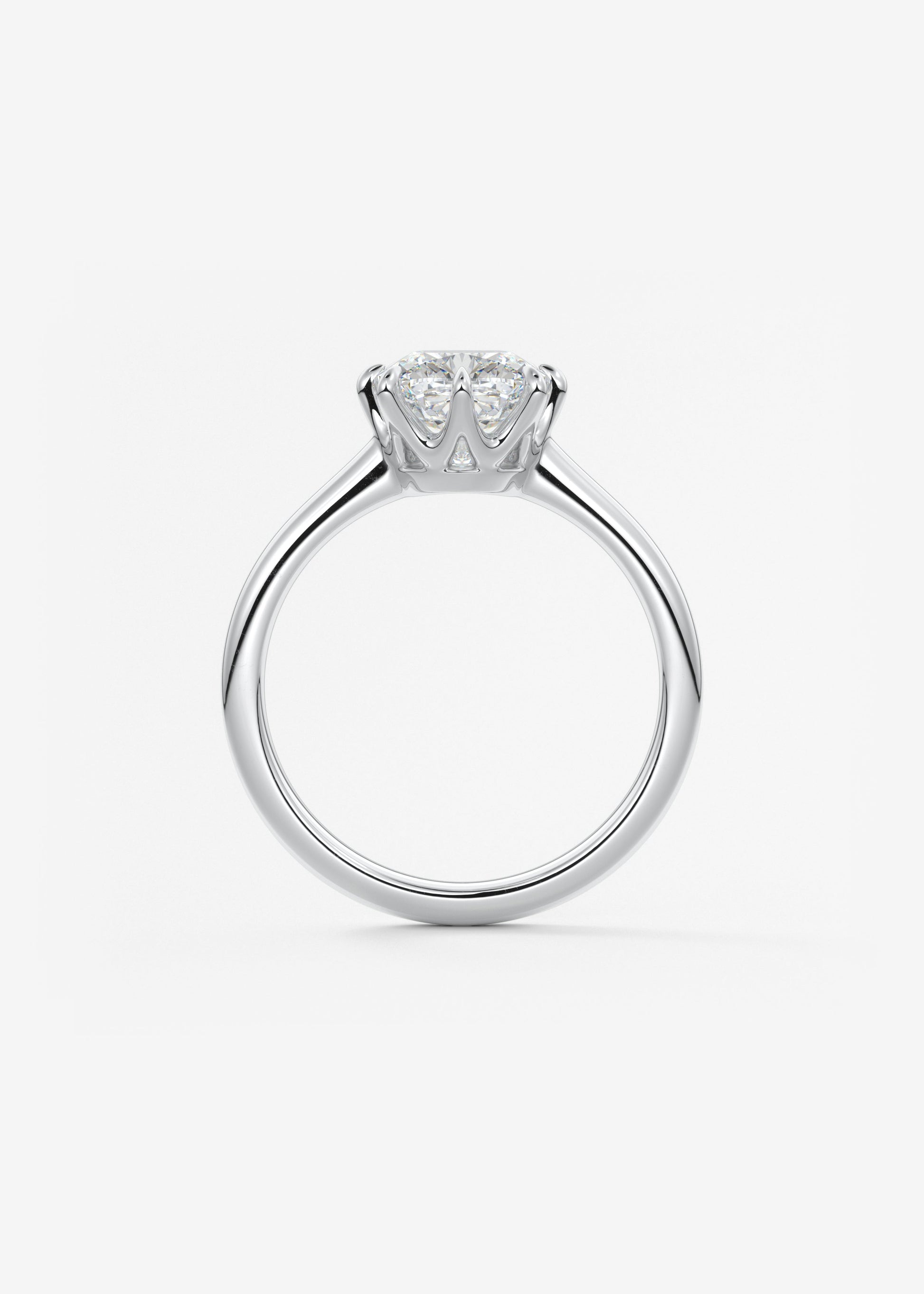 Oval Solitaire With Raised Basket Gallery Lab Grown Diamond Engagement Ring